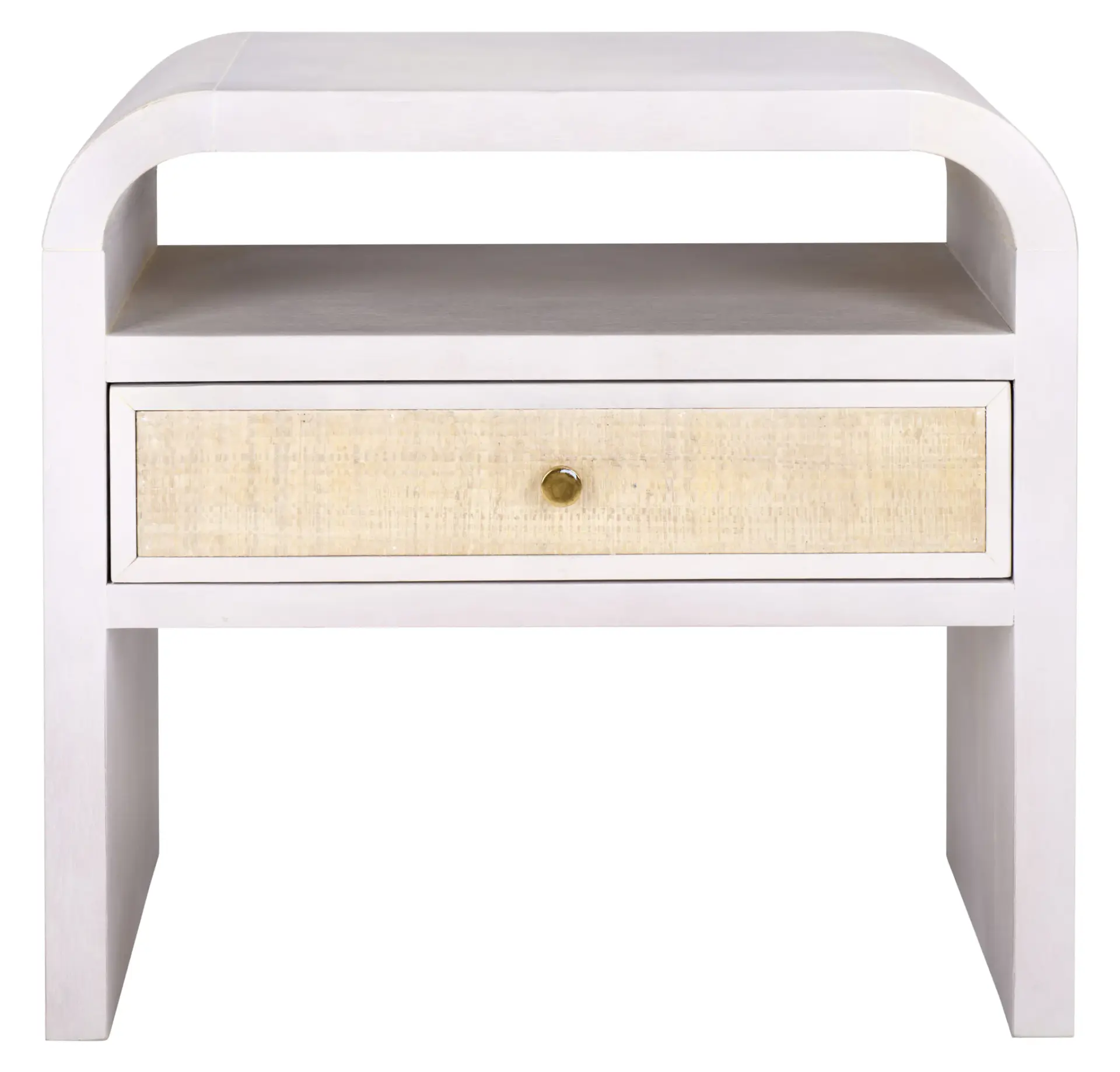 Prisha One-Shelf One-Drawer Nightstand