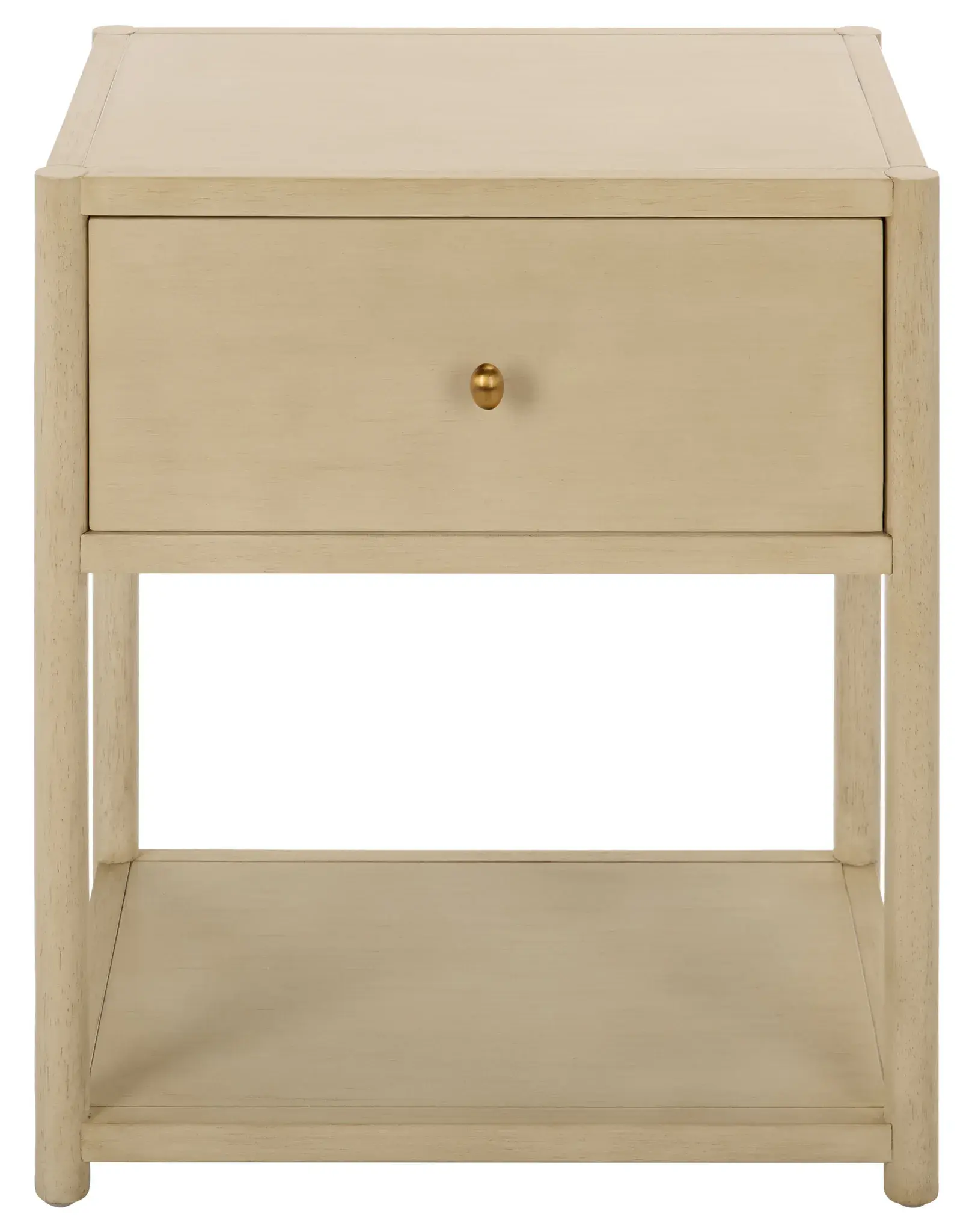 Sadie 1 Drawer 1 Shelf Round Leg Nightstand