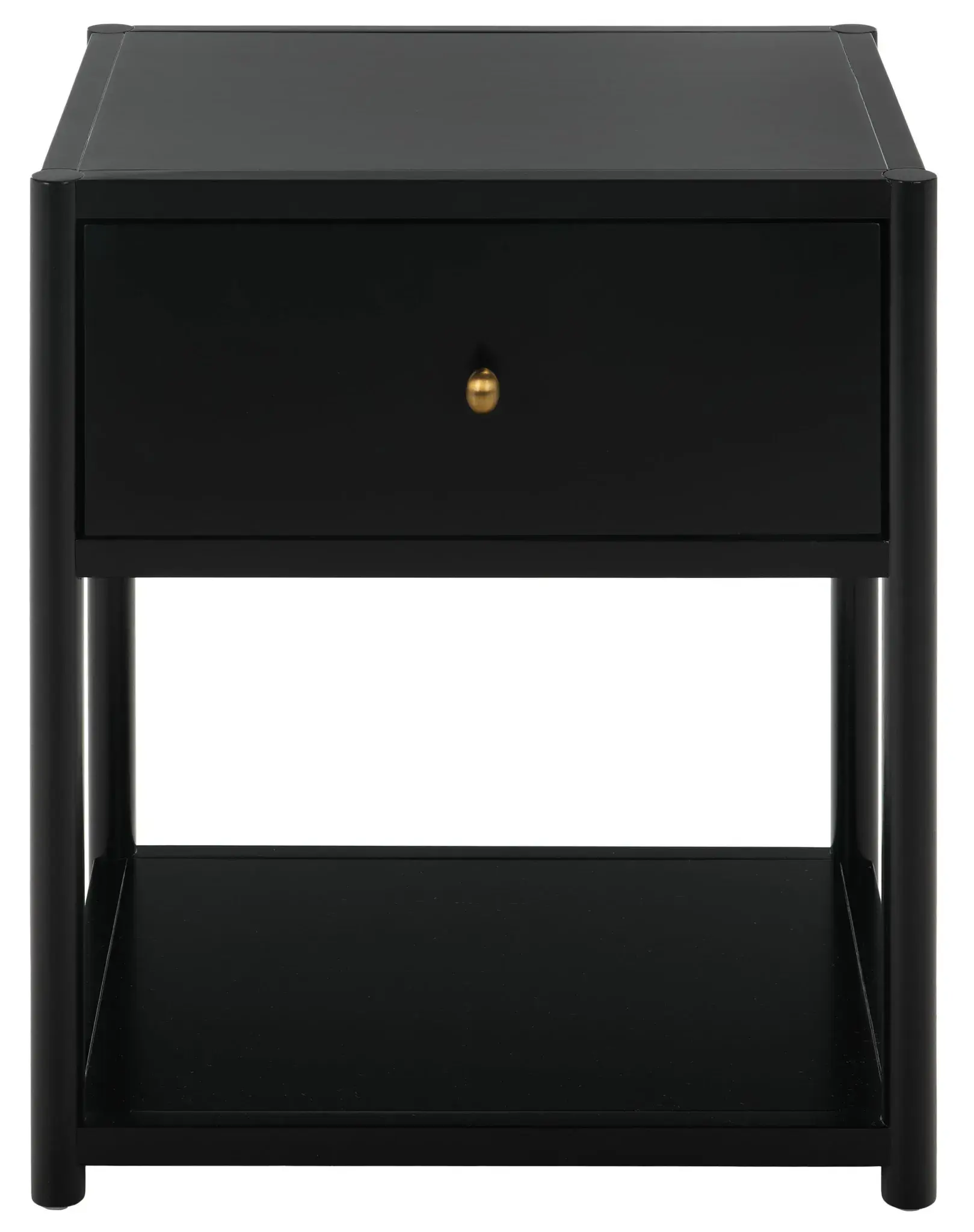 Sadie 1 Drawer 1 Shelf Round Leg Nightstand