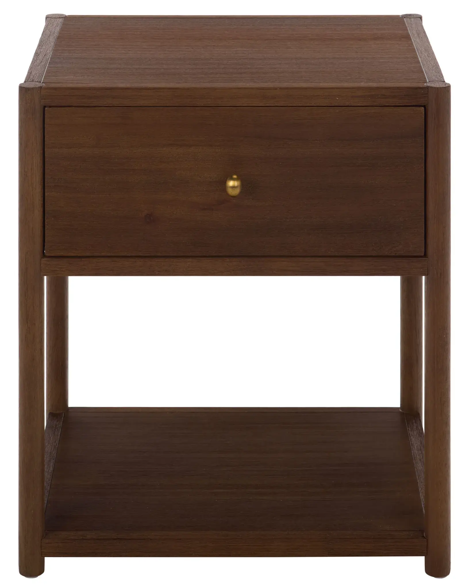 Sadie 1 Drawer 1 Shelf Round Leg Nightstand