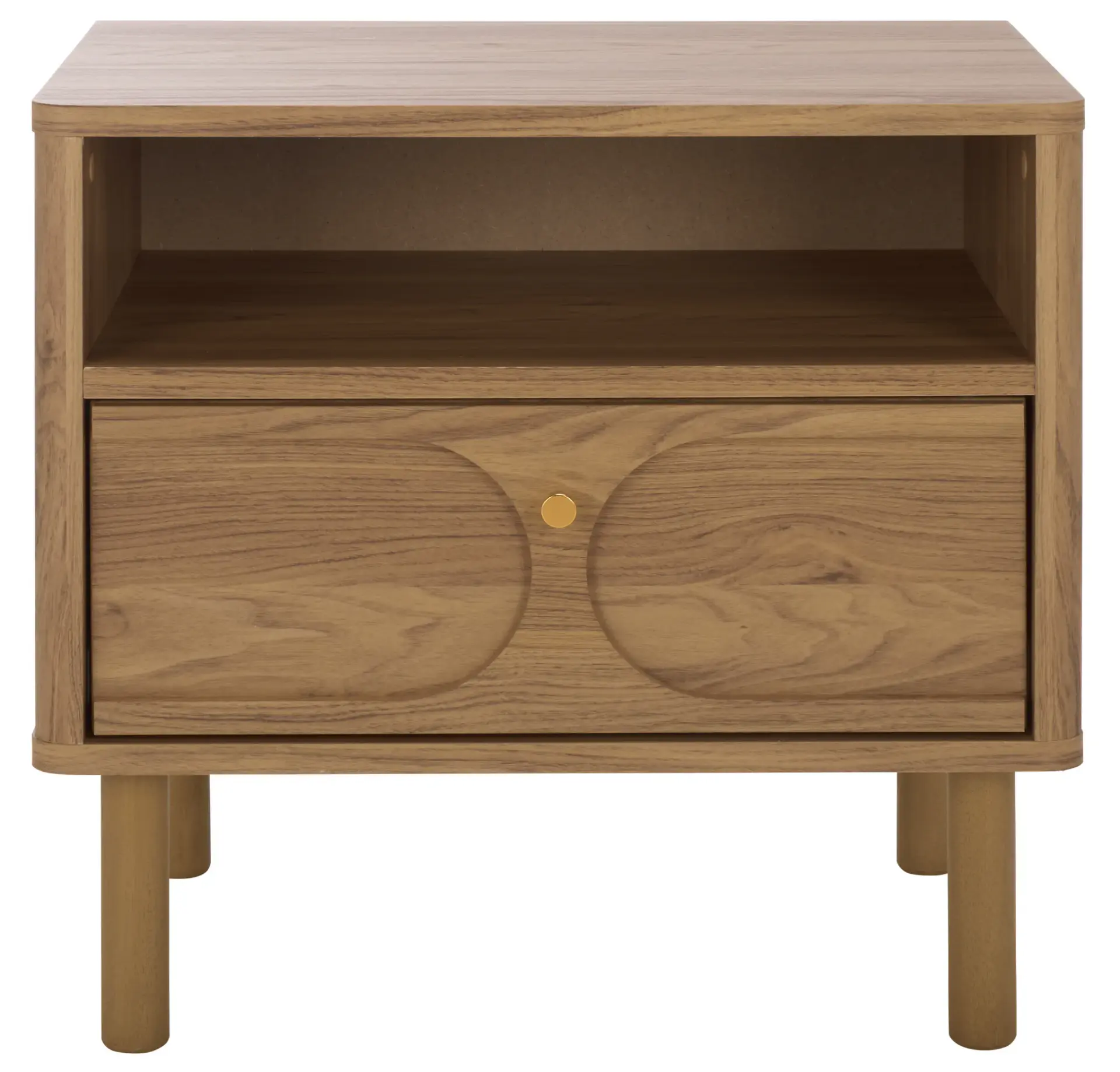 Prinpop One-Drawer One-Shelf Nightstand