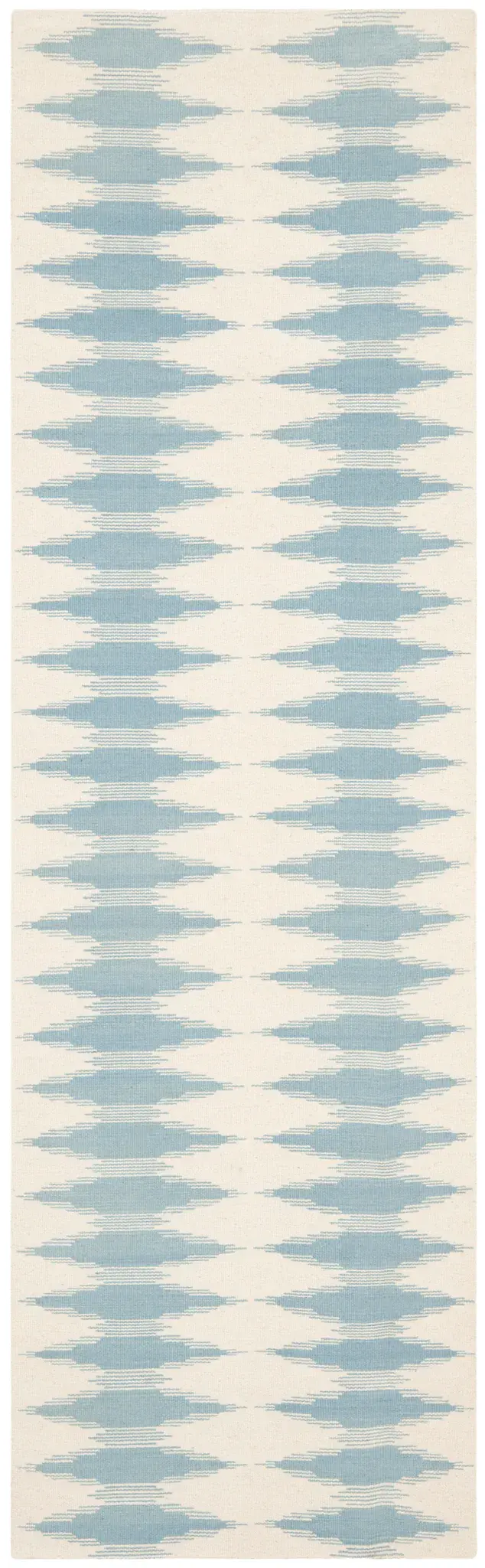 Kilim Bohemian Feathered Stripe Hand-Woven Wool Rug