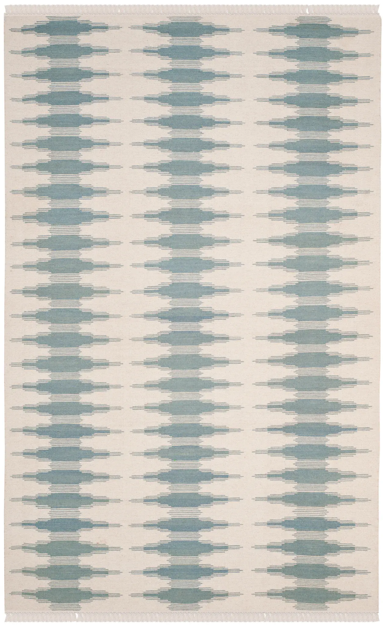 Kilim Bohemian Feathered Stripe Hand-Woven Wool Rug