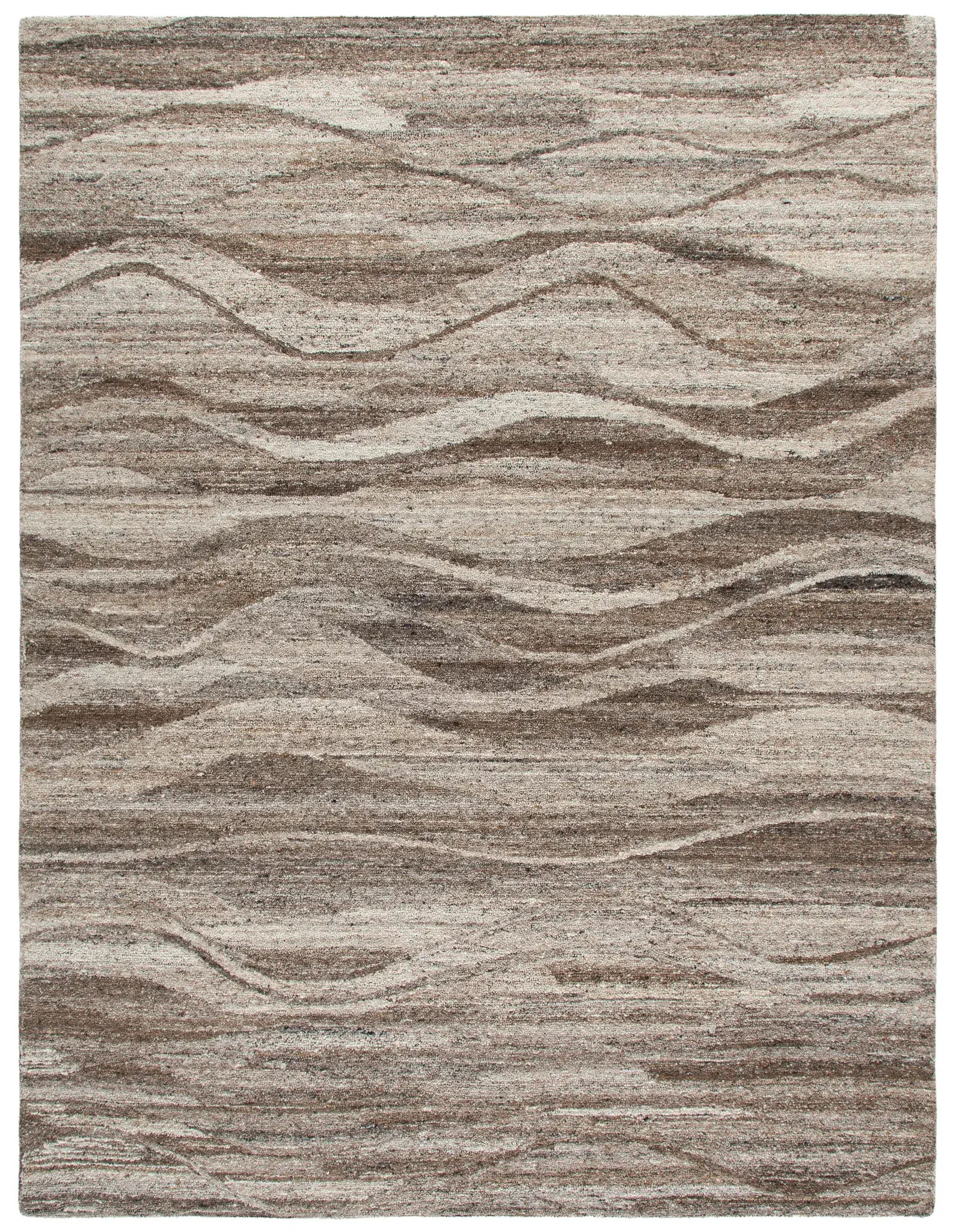 Oakwood Wave Hand-Tufted Wool Rug