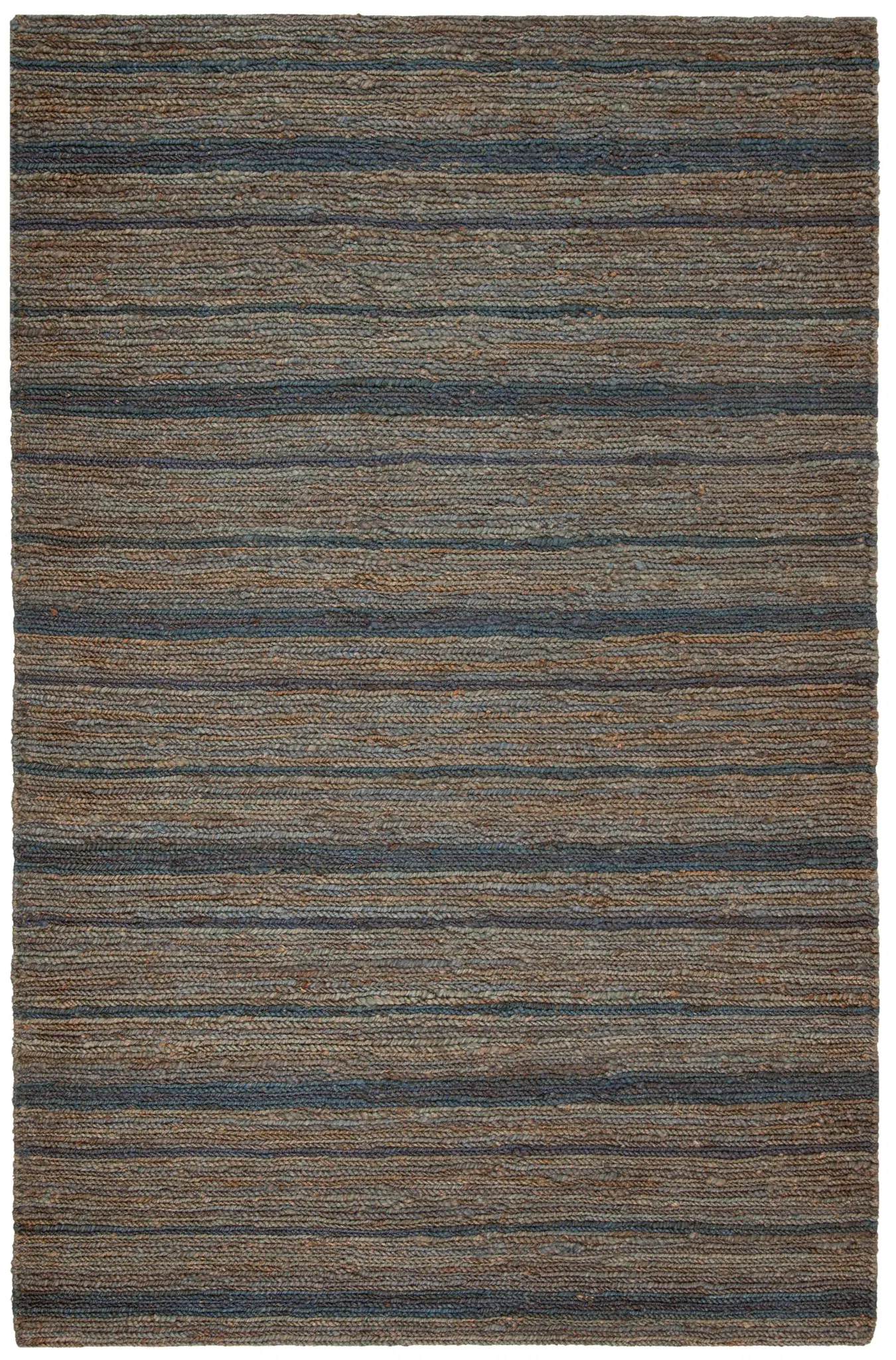 Organica Organic Coastal Striped Hand-Knotted Jute Rug