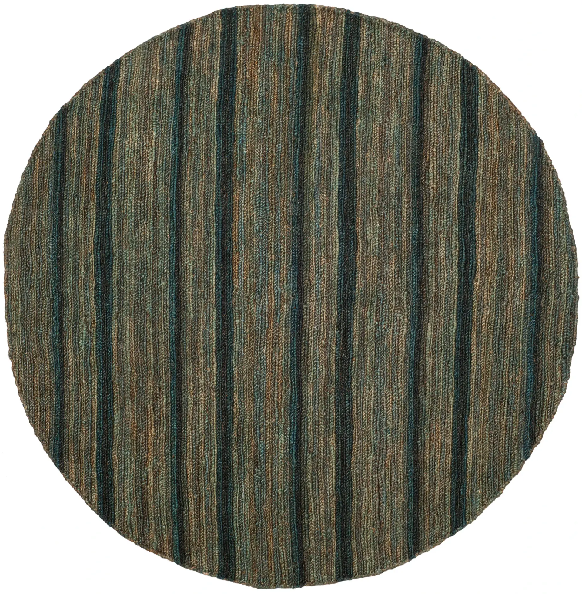 Organica Organic Coastal Striped Hand-Knotted Jute Rug