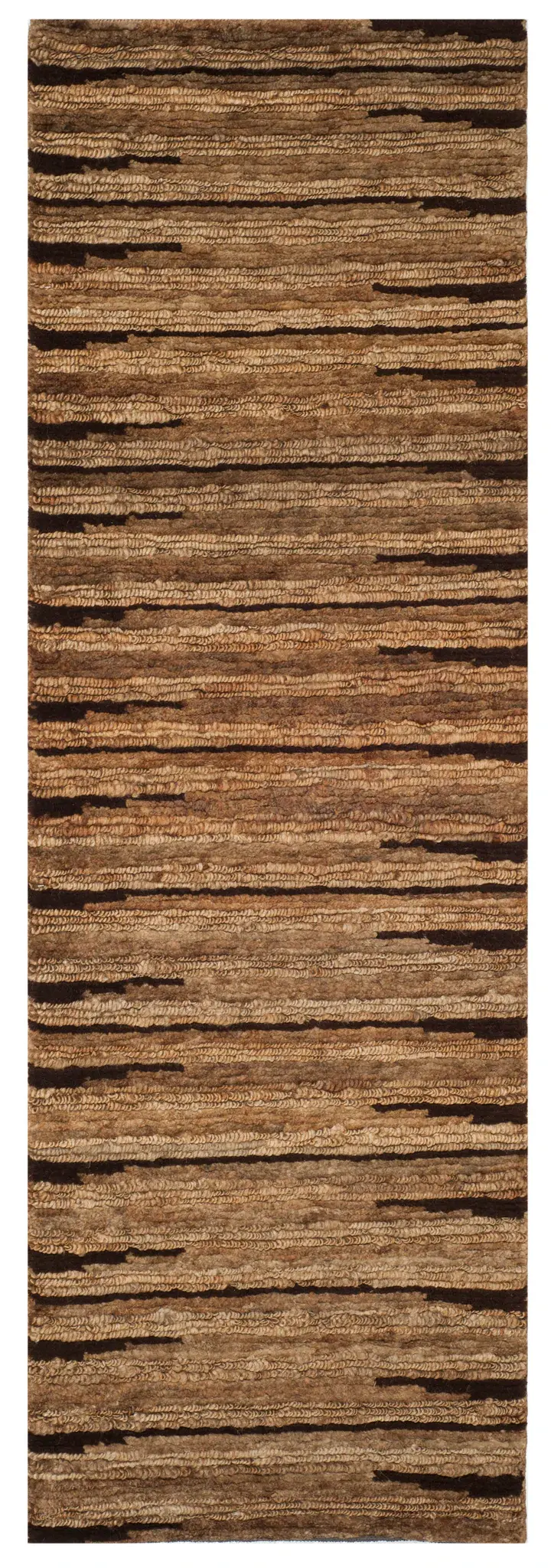 Organica Organic Modern Striped Jute Hand-Knotted Rug