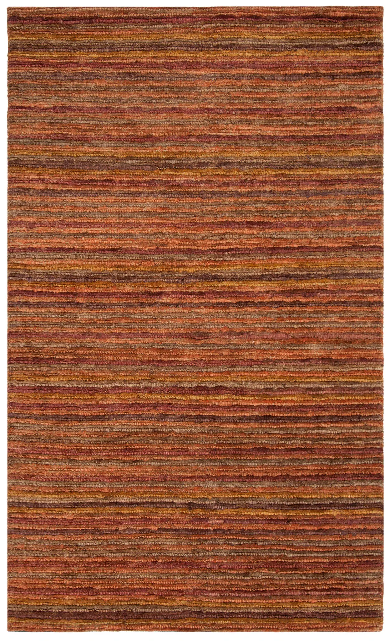 Organica Organic Rustic Striped Hand-Knotted Jute Rug