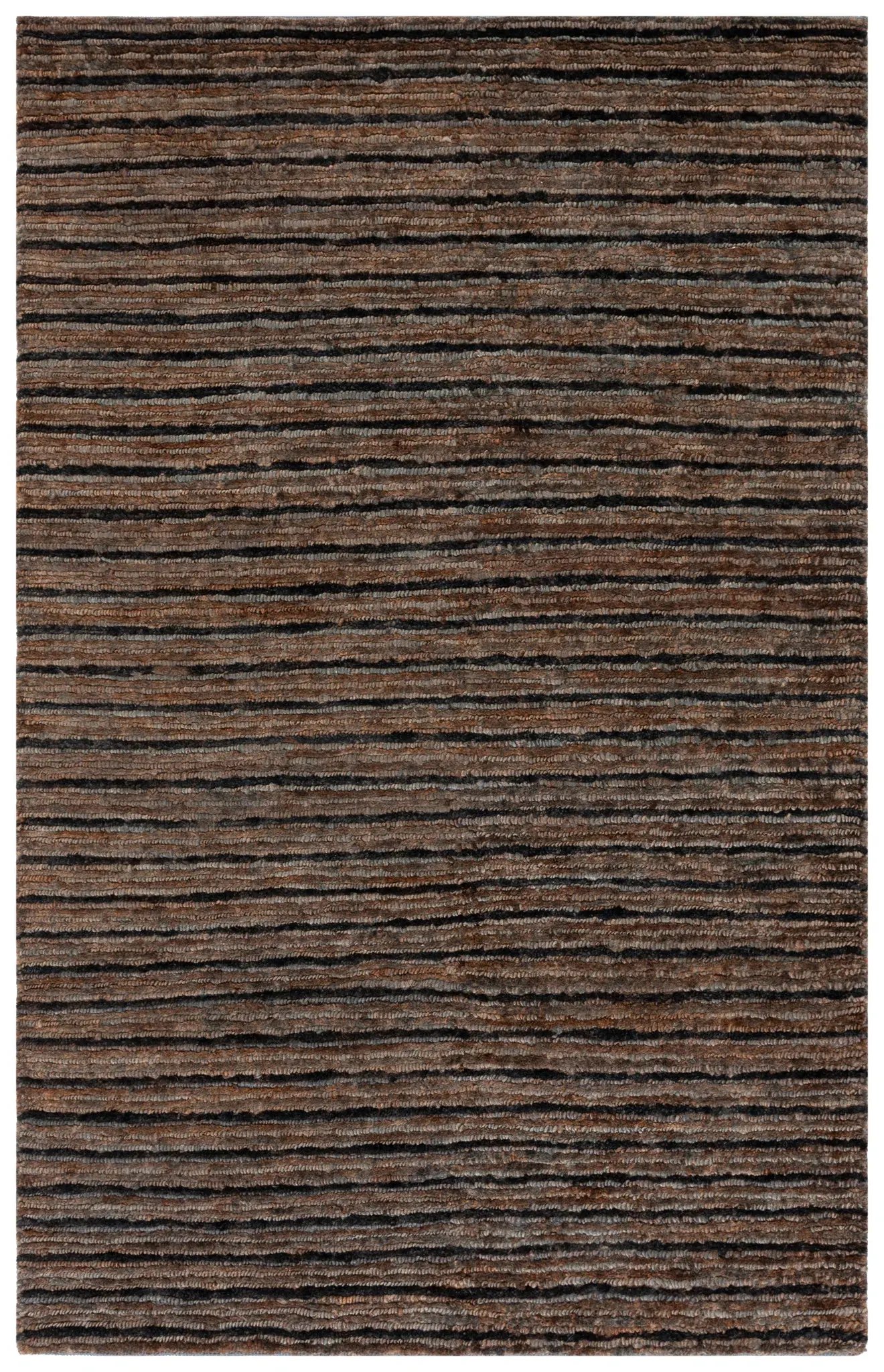 Organica Organic Modern Striped Hand-Knotted Jute Rug