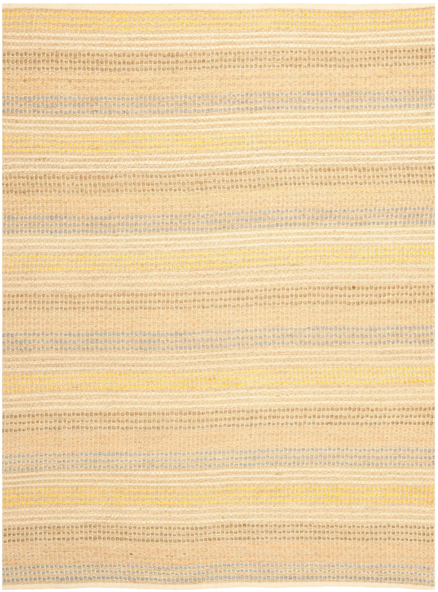 Organica Organic Coastal Banded Hand-Knotted Jute Rug