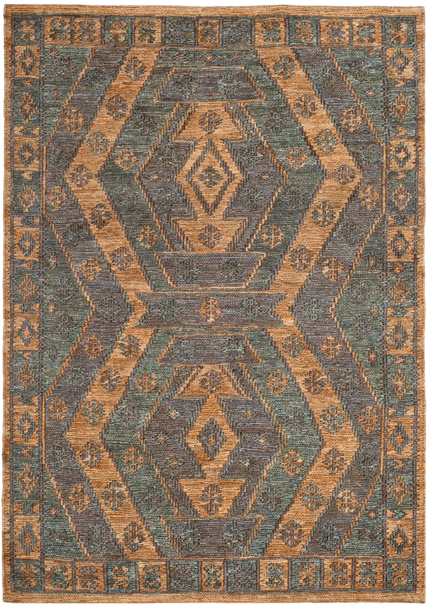 Organica Organic Coastal Diamond Hand-Woven Jute Rug