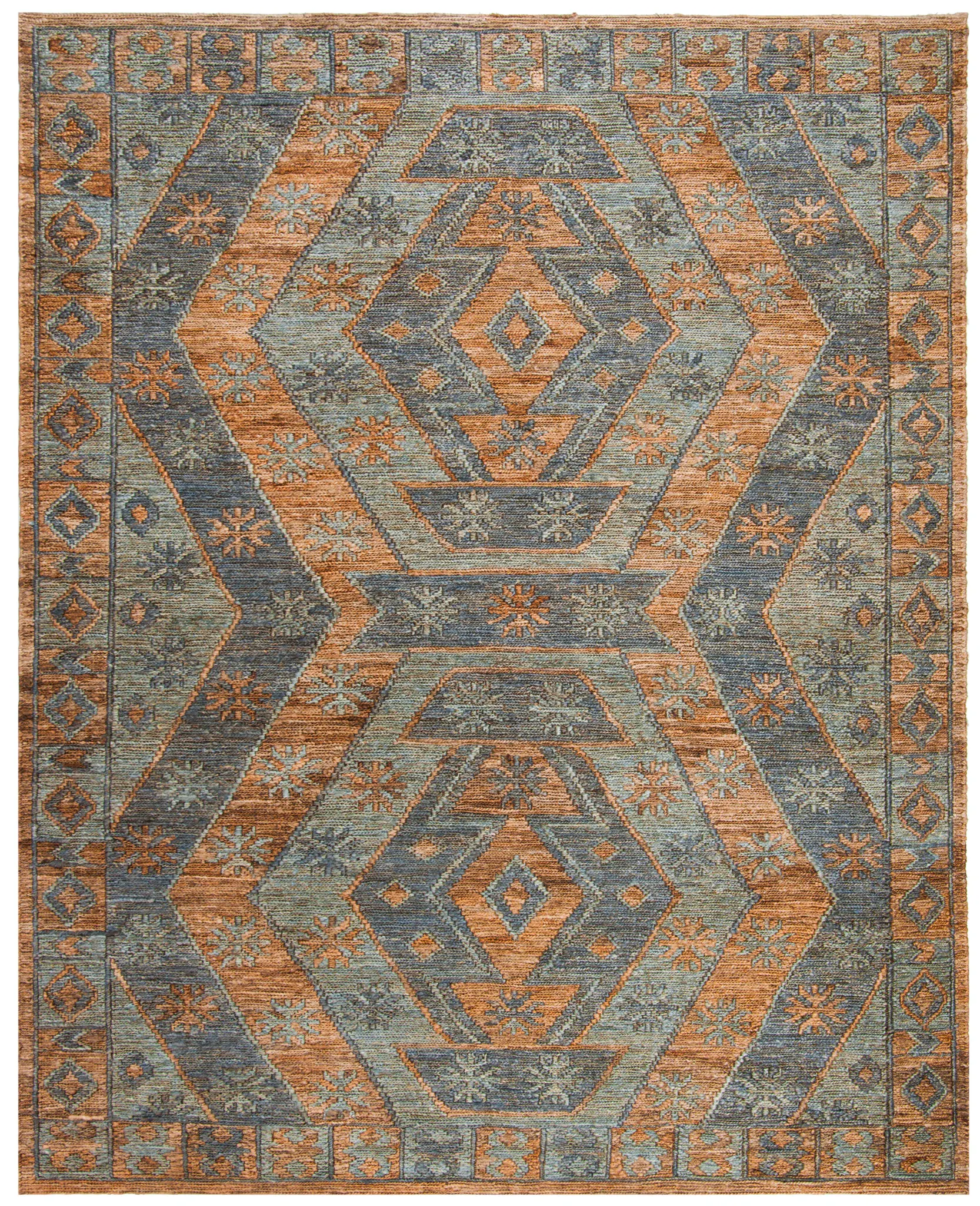 Organica Organic Coastal Diamond Hand-Woven Jute Rug