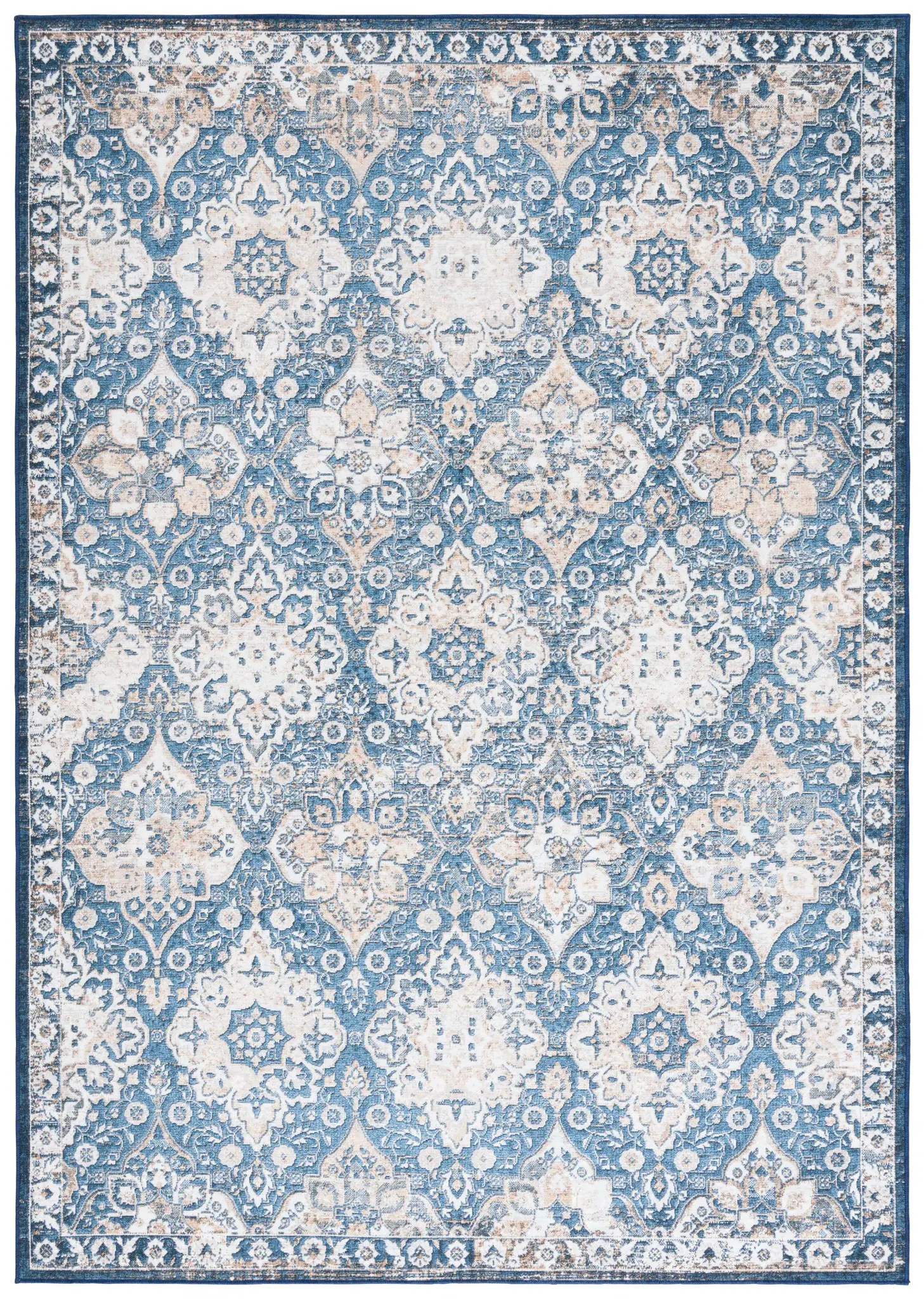 Orlando Floral Medallion Washable Rug