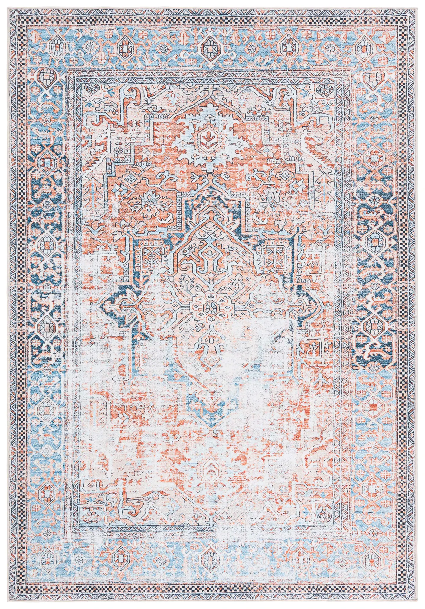 Orlando Faded Medallion Washable Rug