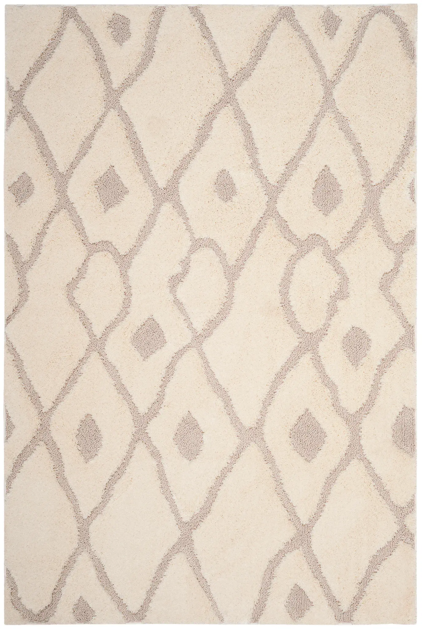 Olympia Diamond Trellis Shag Rug
