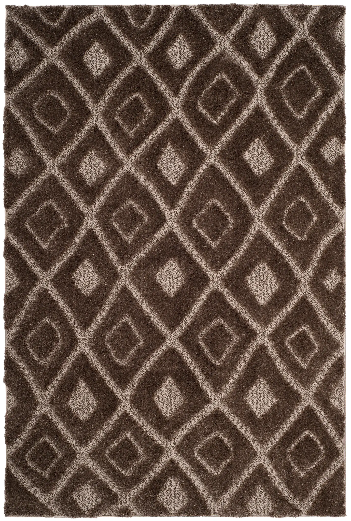 Olympia Diamond Lattice Shag Rug