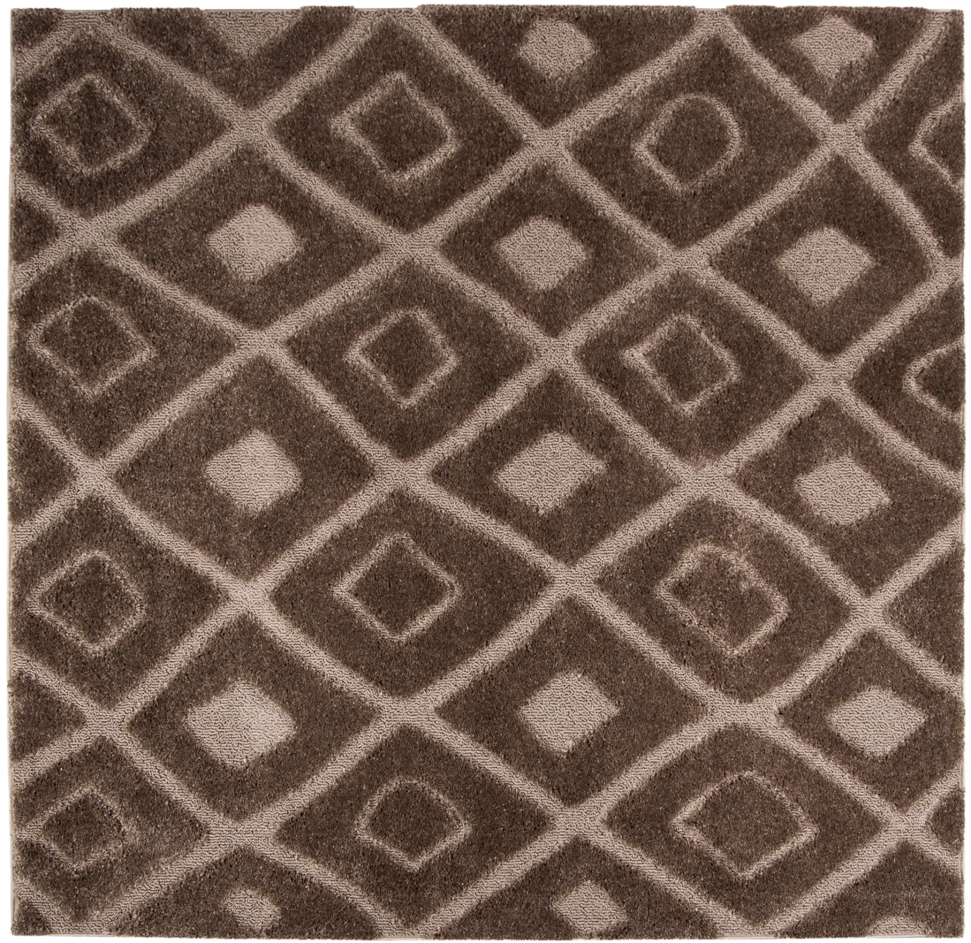 Olympia Diamond Lattice Shag Rug