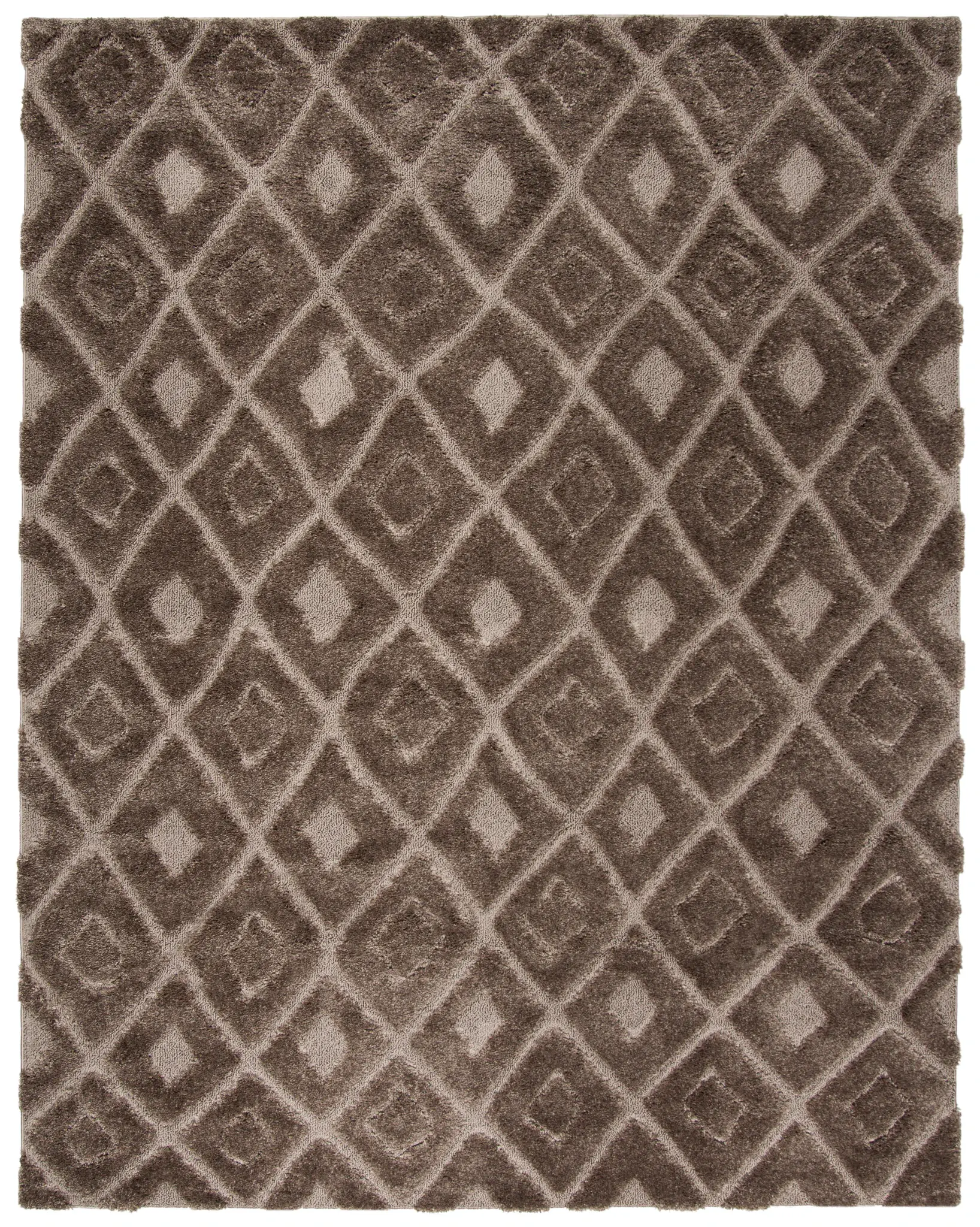 Olympia Diamond Lattice Shag Rug