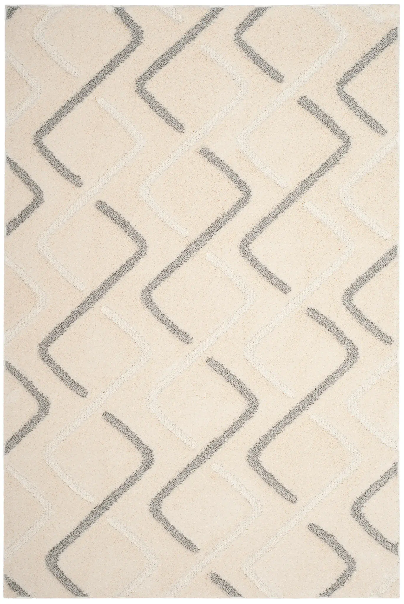 Olympia Interlocking Squares Shag Rug