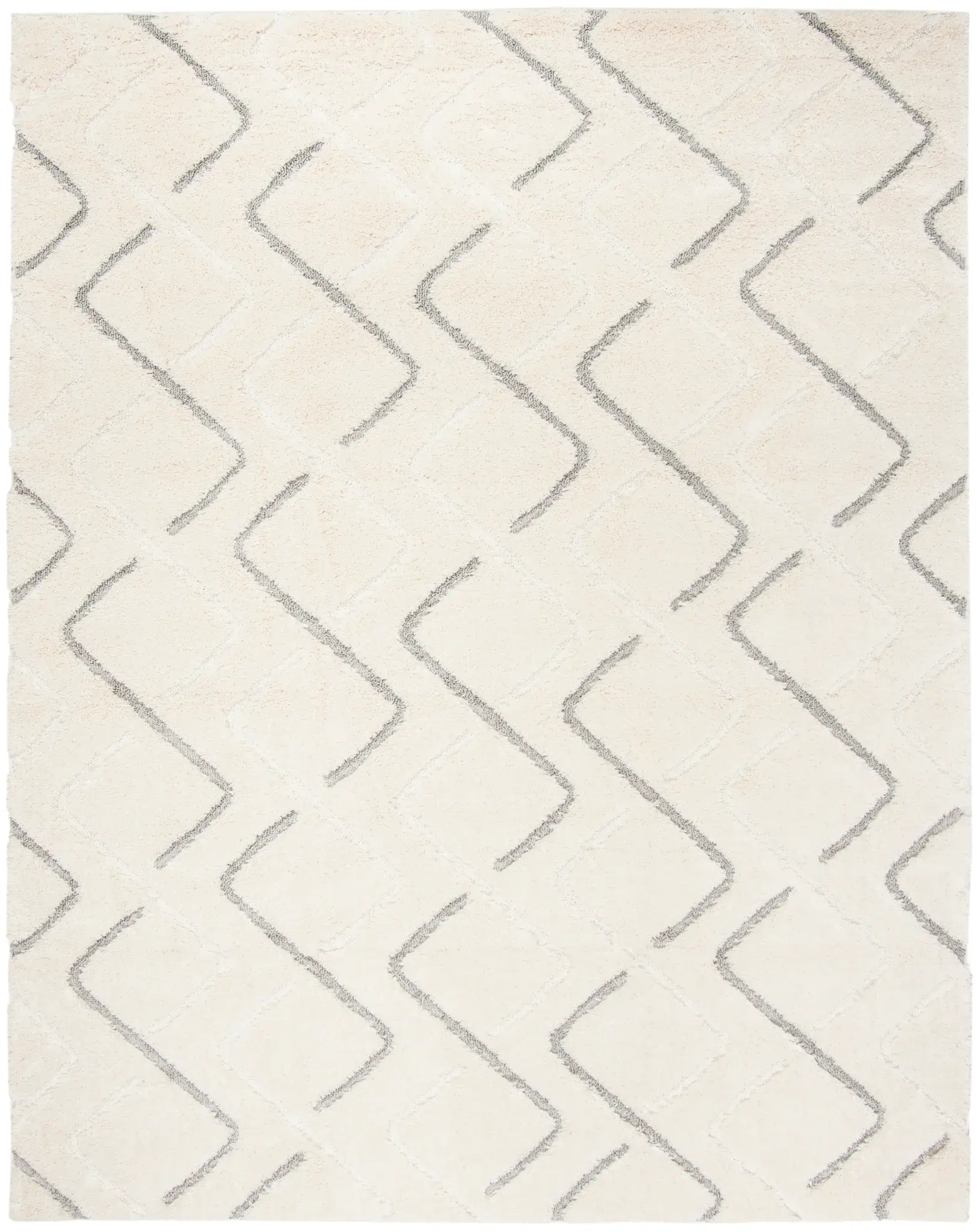 Olympia Interlocking Squares Shag Rug