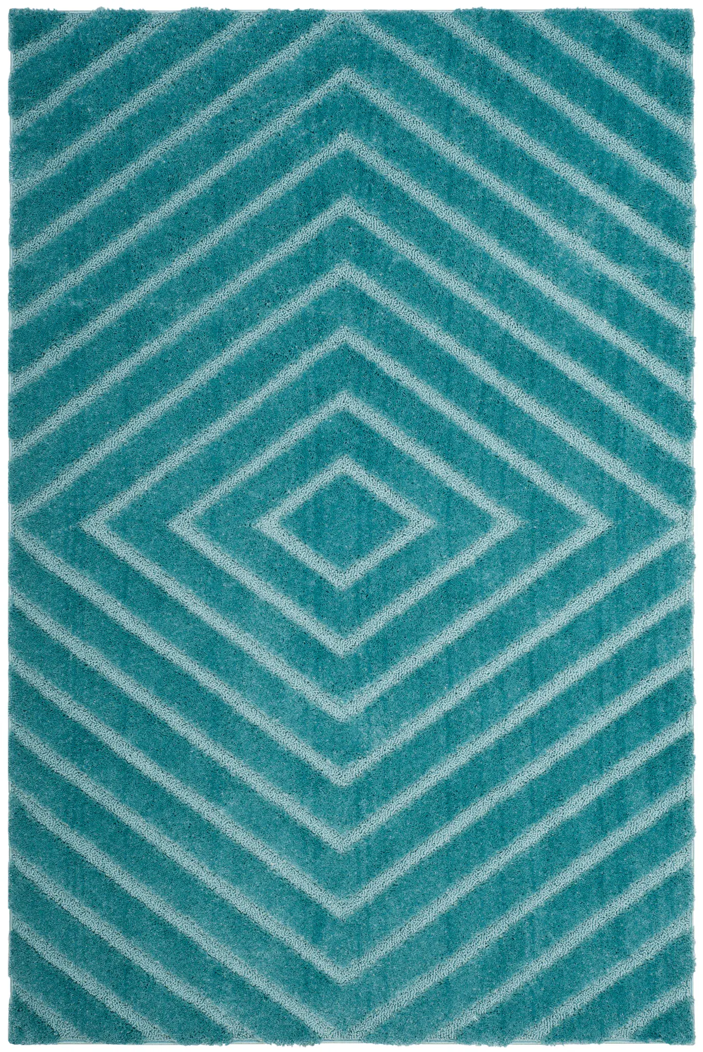 Olympia Large Concentric Diamond Shag Rug