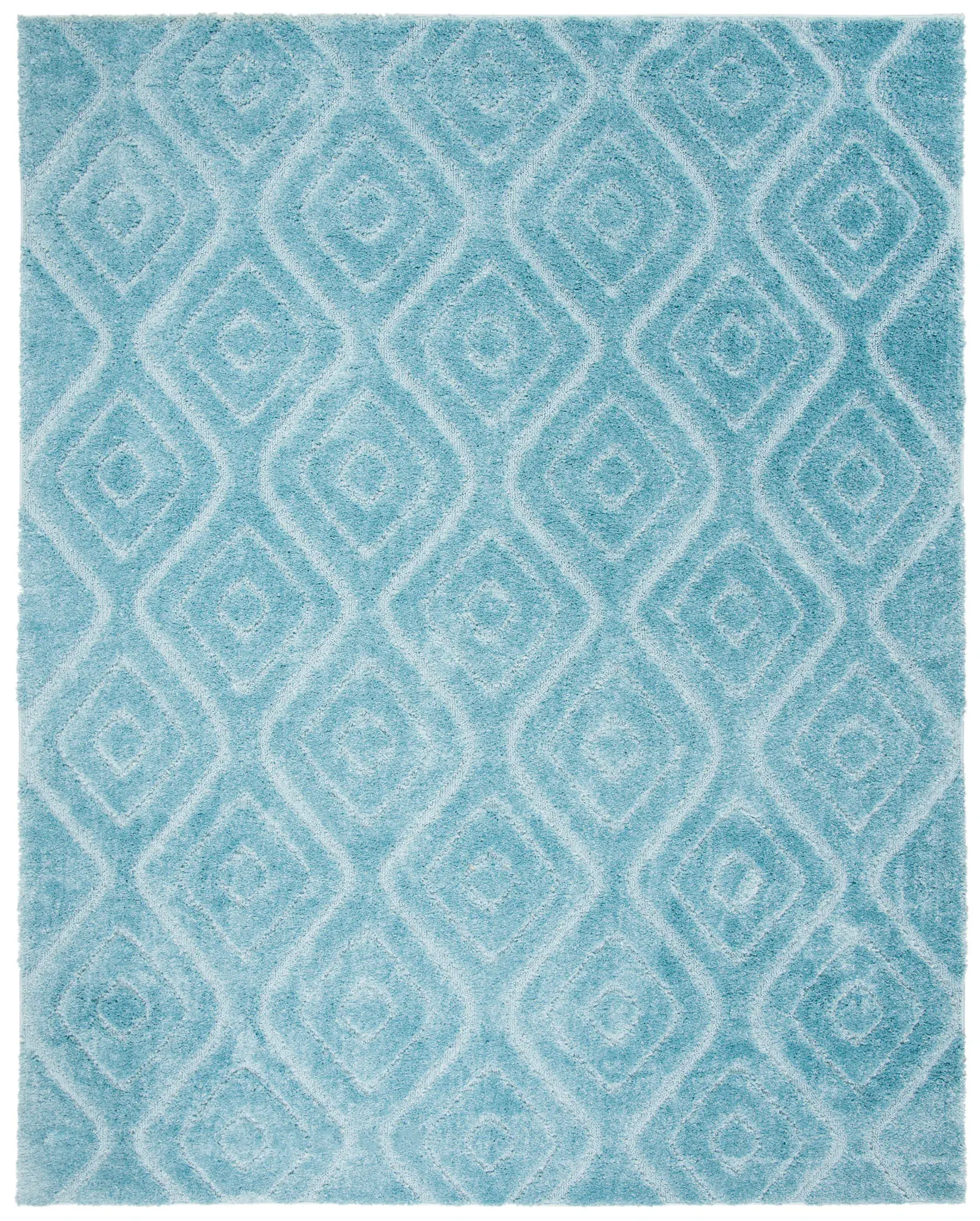 Olympia Large Concentric Diamond Shag Rug