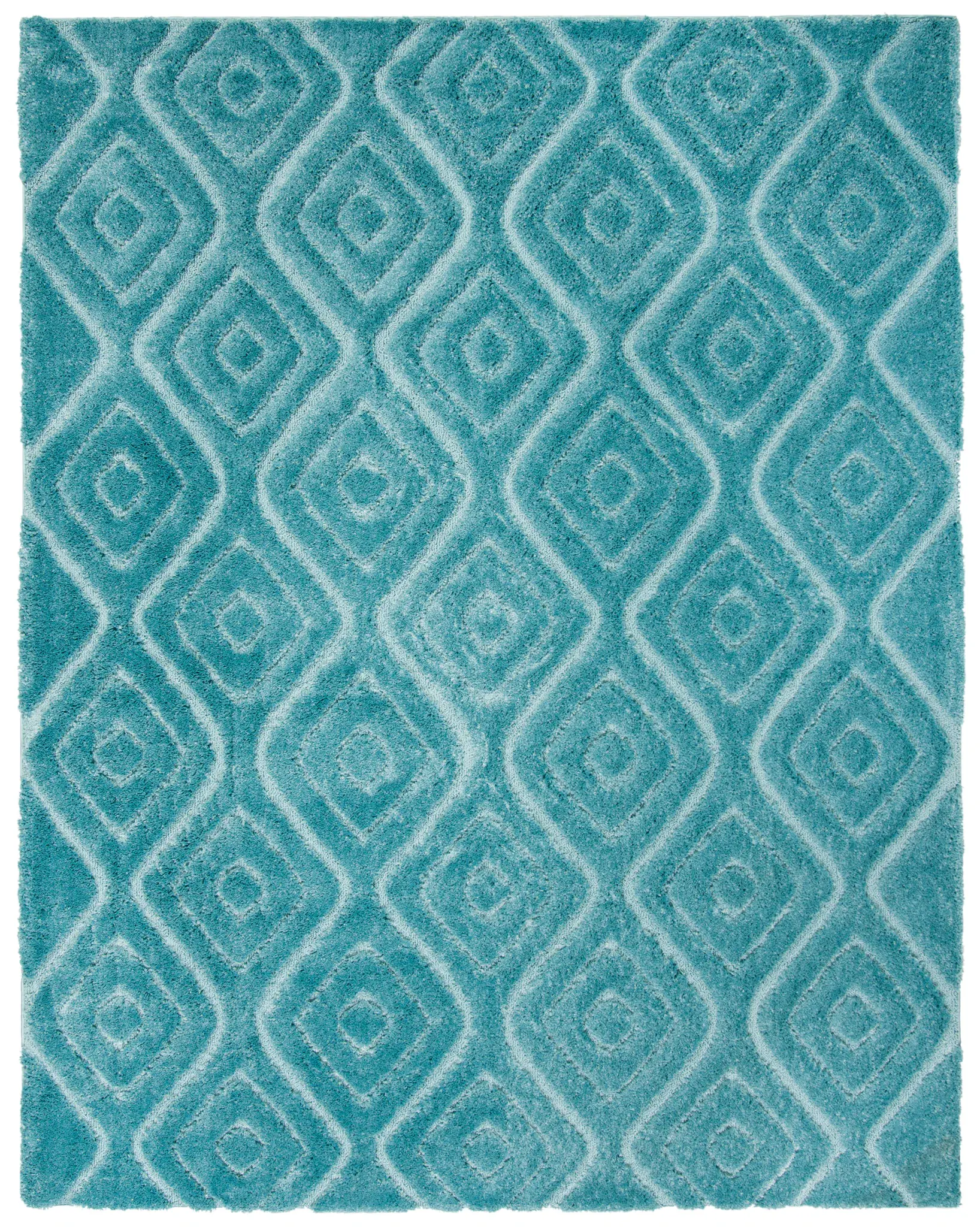 Olympia Concentric Diamond Shag Rug