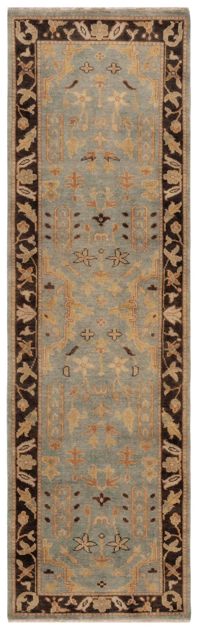 Oushak Scattered Botanical Hand-Knotted Wool Rug