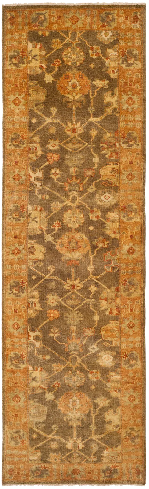 Oushak Trellis Hand-Knotted Wool Rug