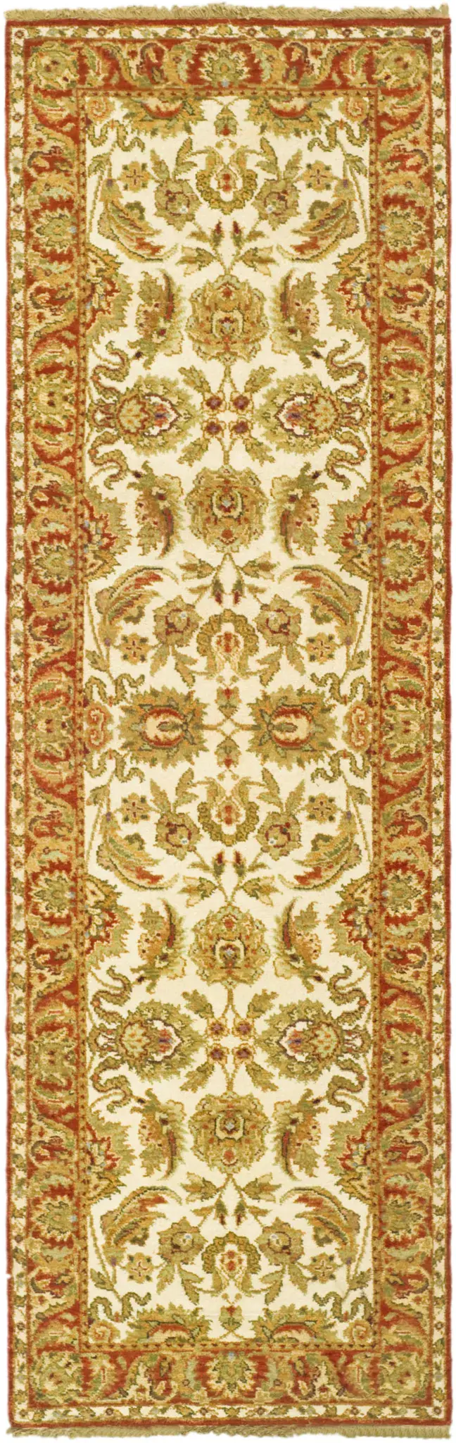 Old World Traditional Floral Bordered Wool Rug