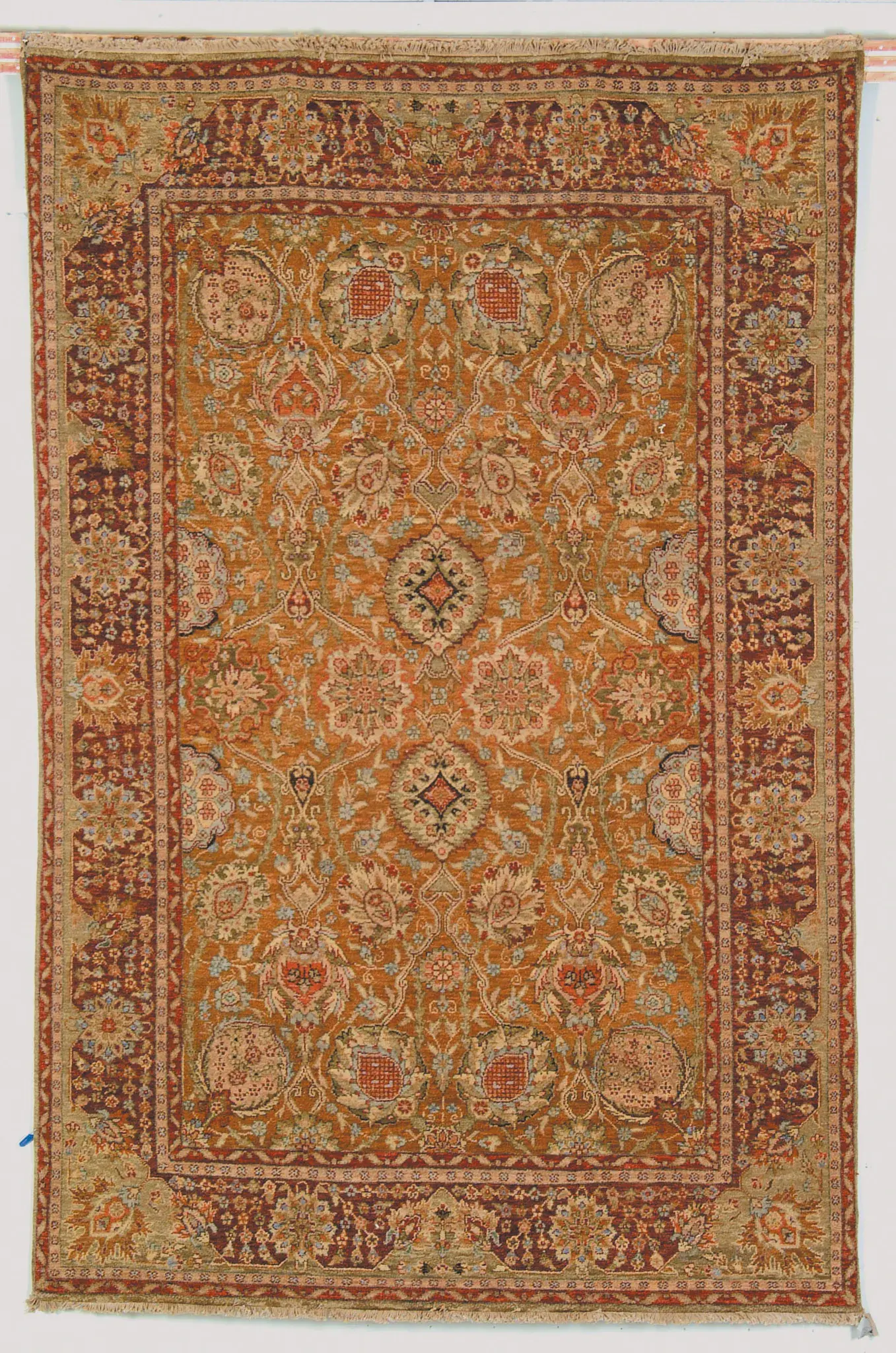 Old World Floral Round Wool Rug
