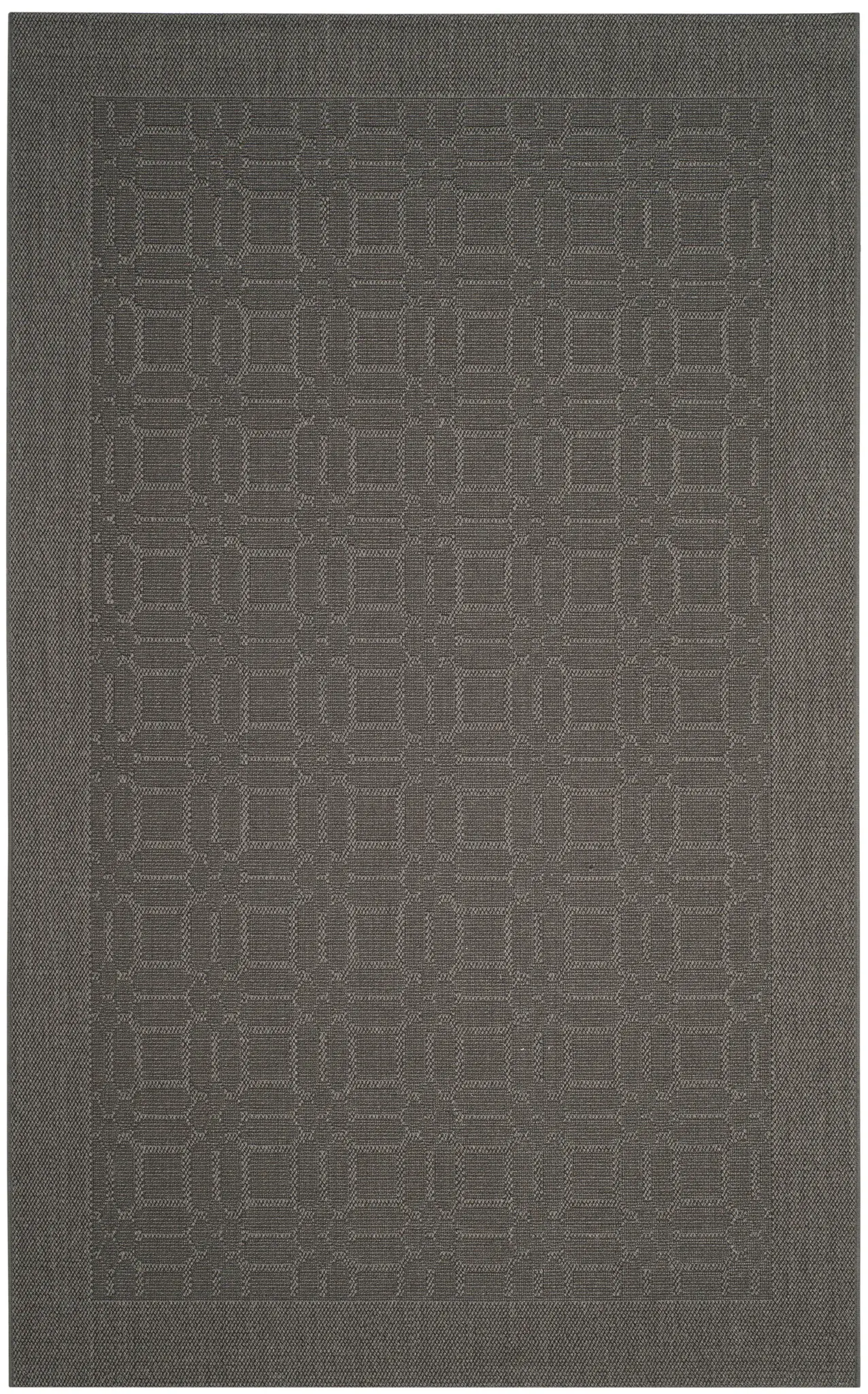 Palm Beach Grid Border Rug
