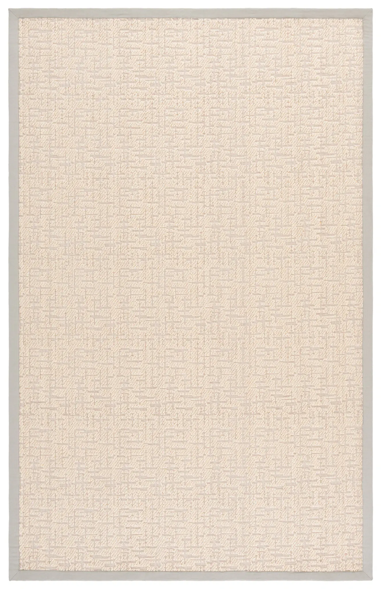 Cottage Bordered Basketweave Wool Rug