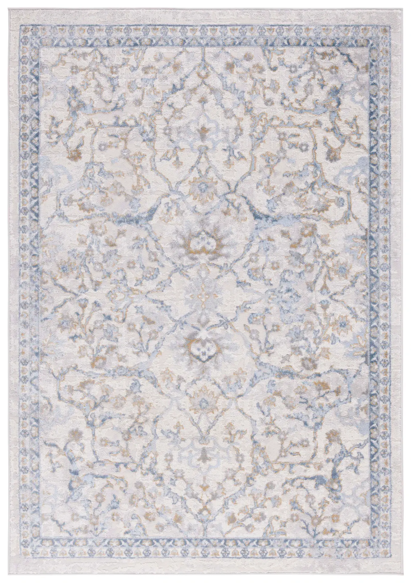 Palma Bordered Floral Vine Rug
