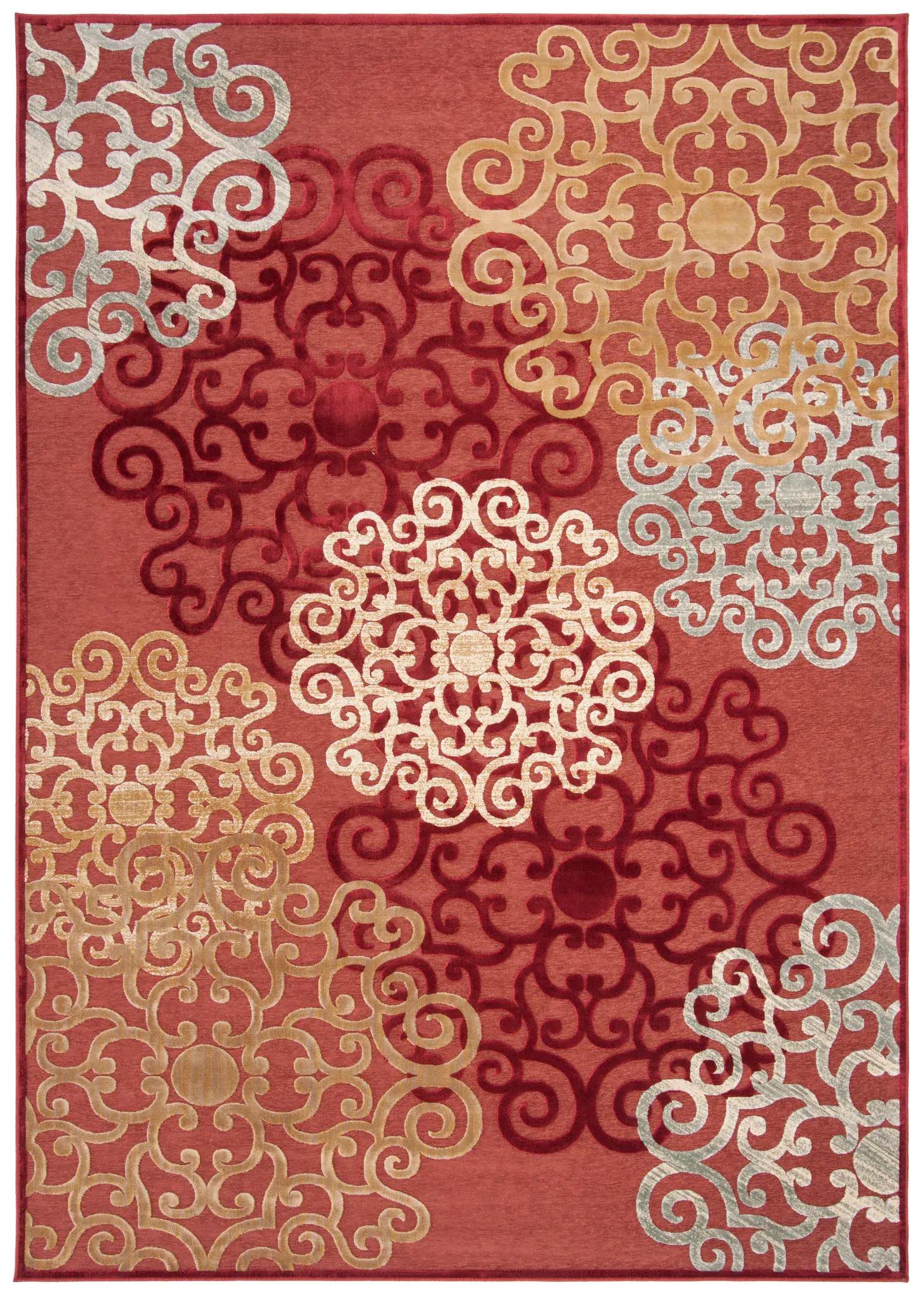 Paradise Jamie Drake Scrollwork Medallion Rug