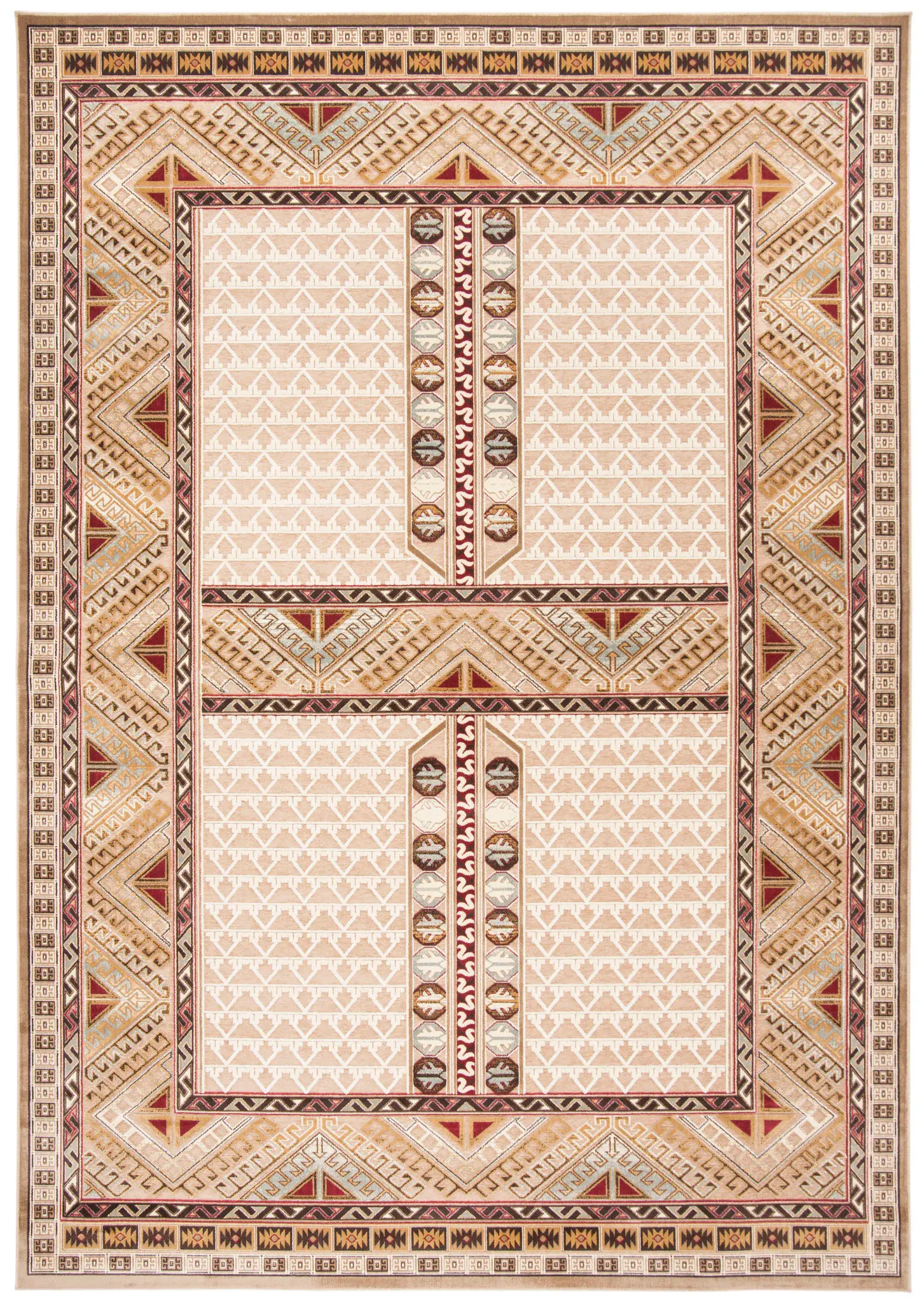 Paradise Geometric Border Rug
