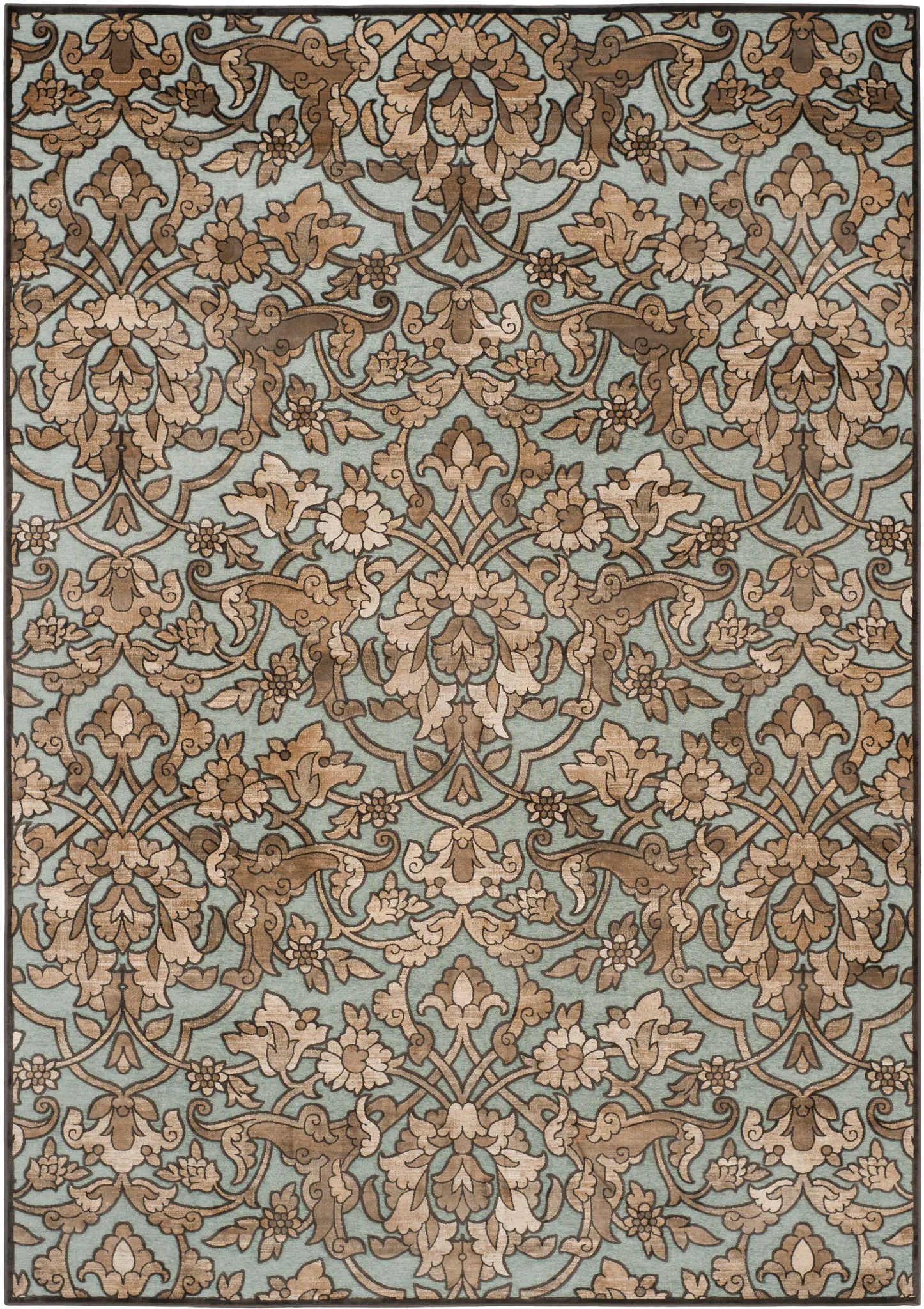 Paradise Scrolling Damask Rug