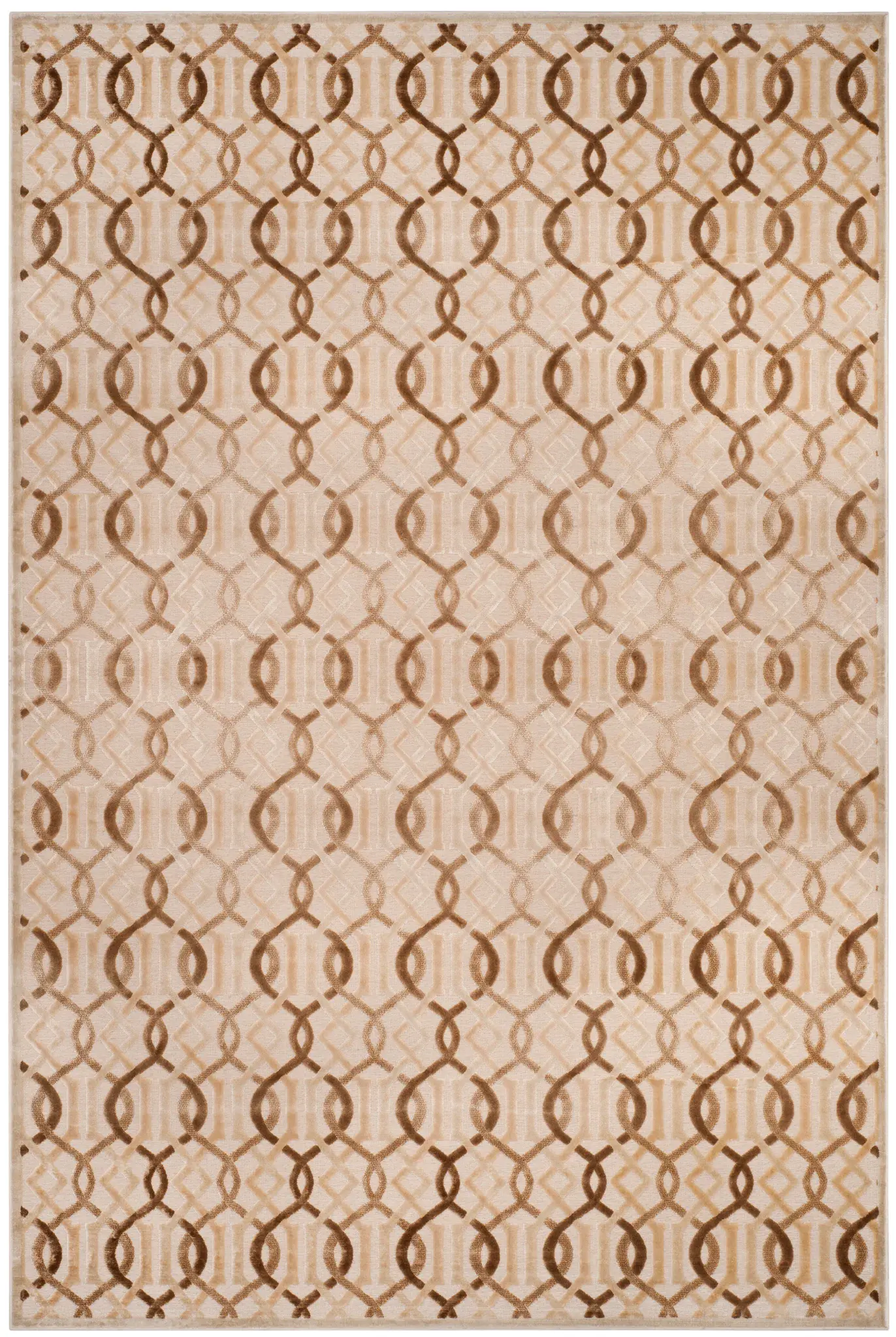 Paradise Interlocking Lattice Viscose Rug