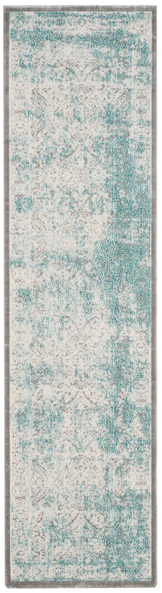 Passion Distressed Floral Bordered Rug