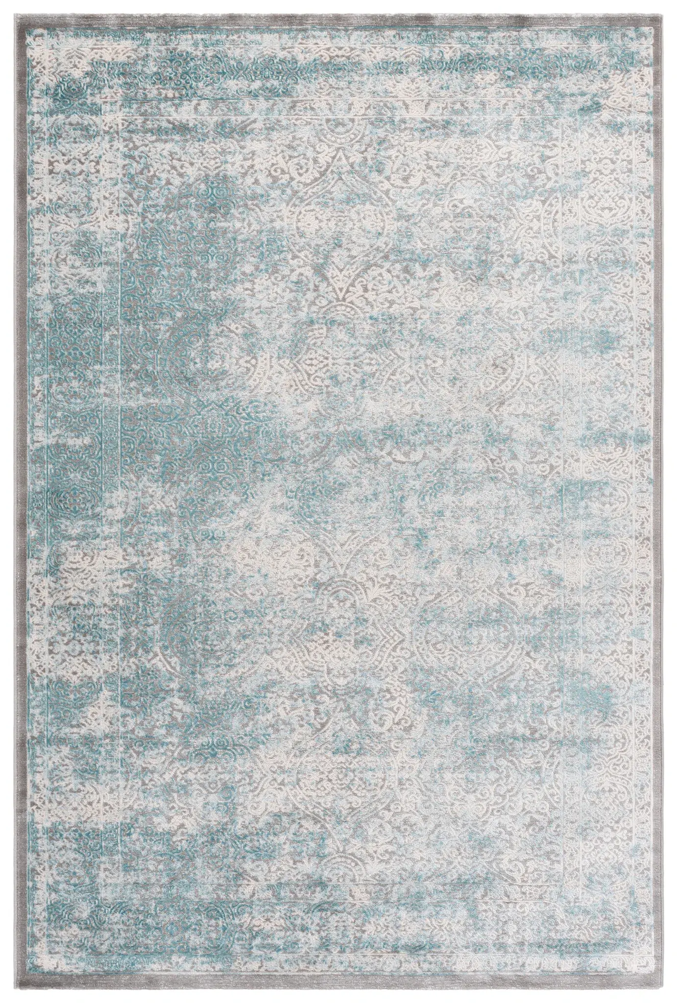 Passion Distressed Floral Bordered Rug