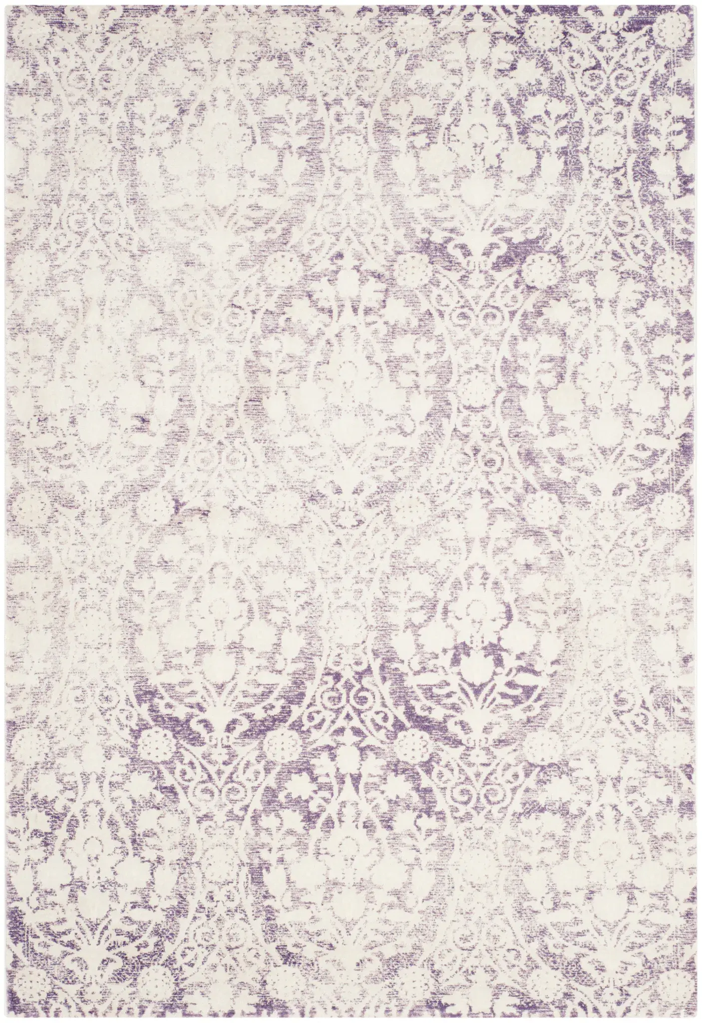 Passion Distressed Damask Rug