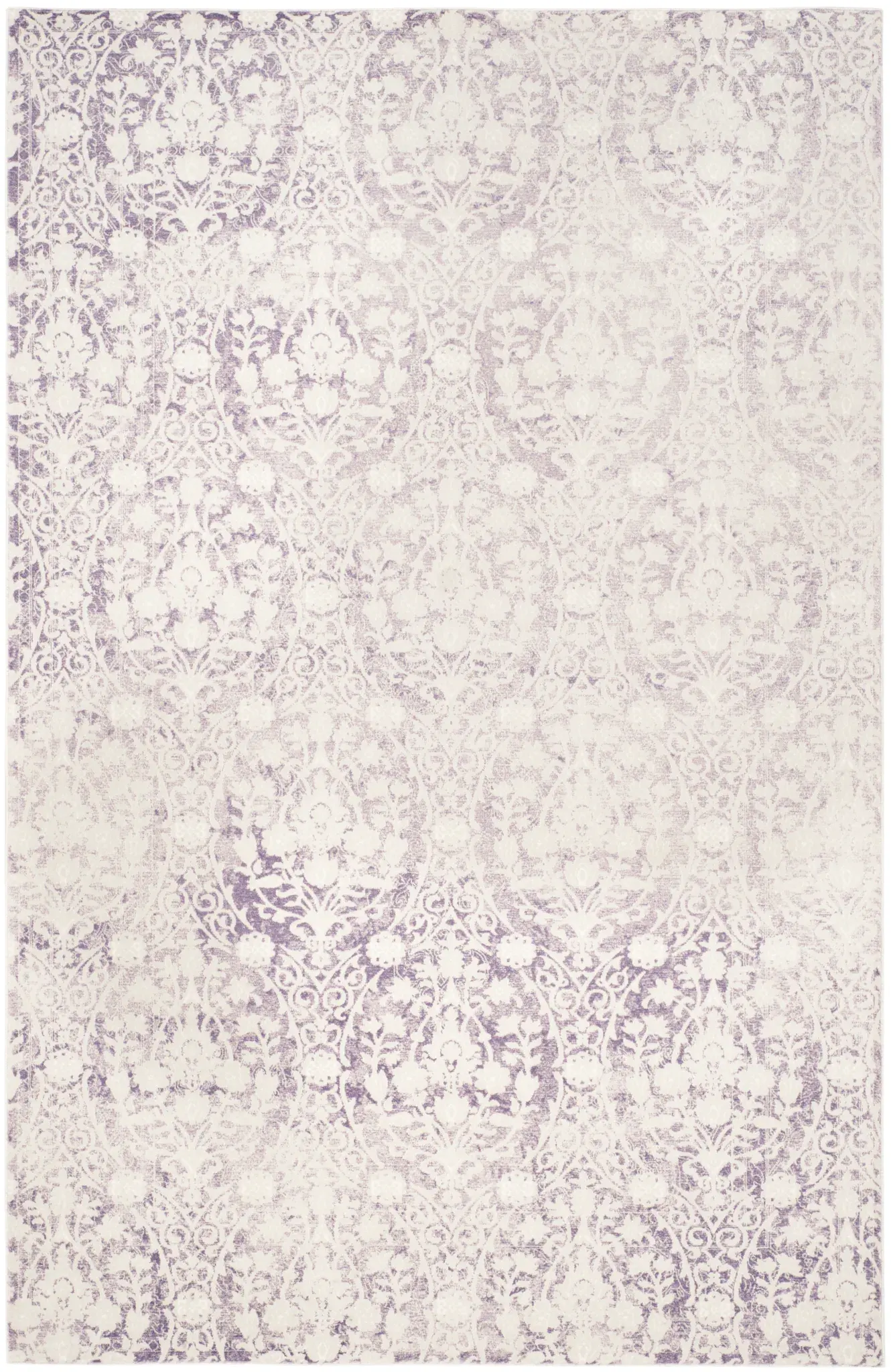 Passion Distressed Damask Rug