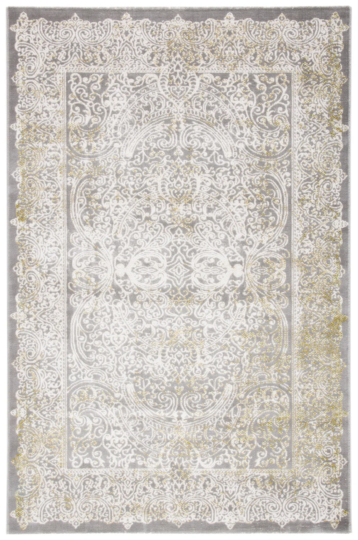 Passion Distressed Scroll Medallion Rug
