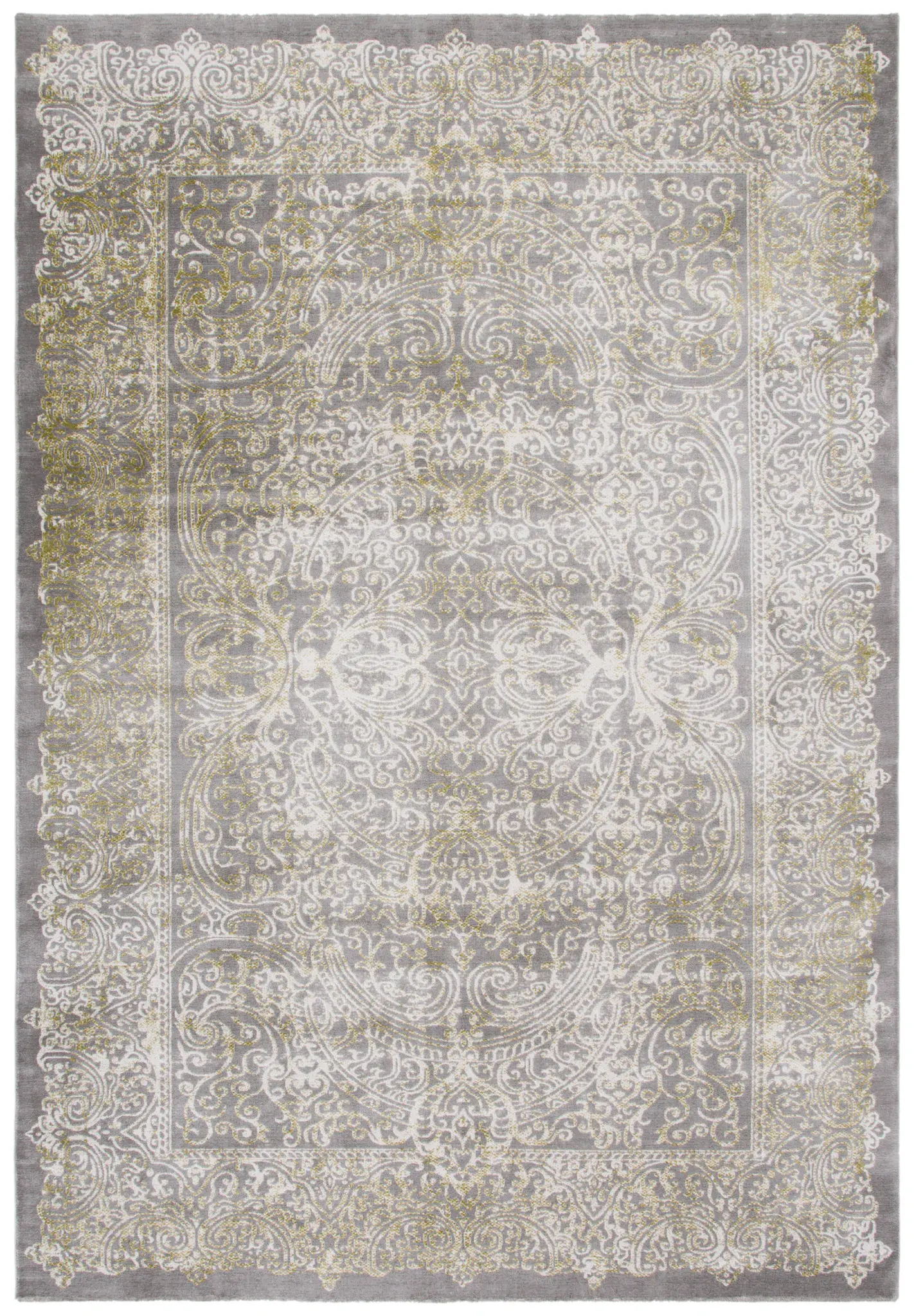 Passion Distressed Scroll Medallion Rug