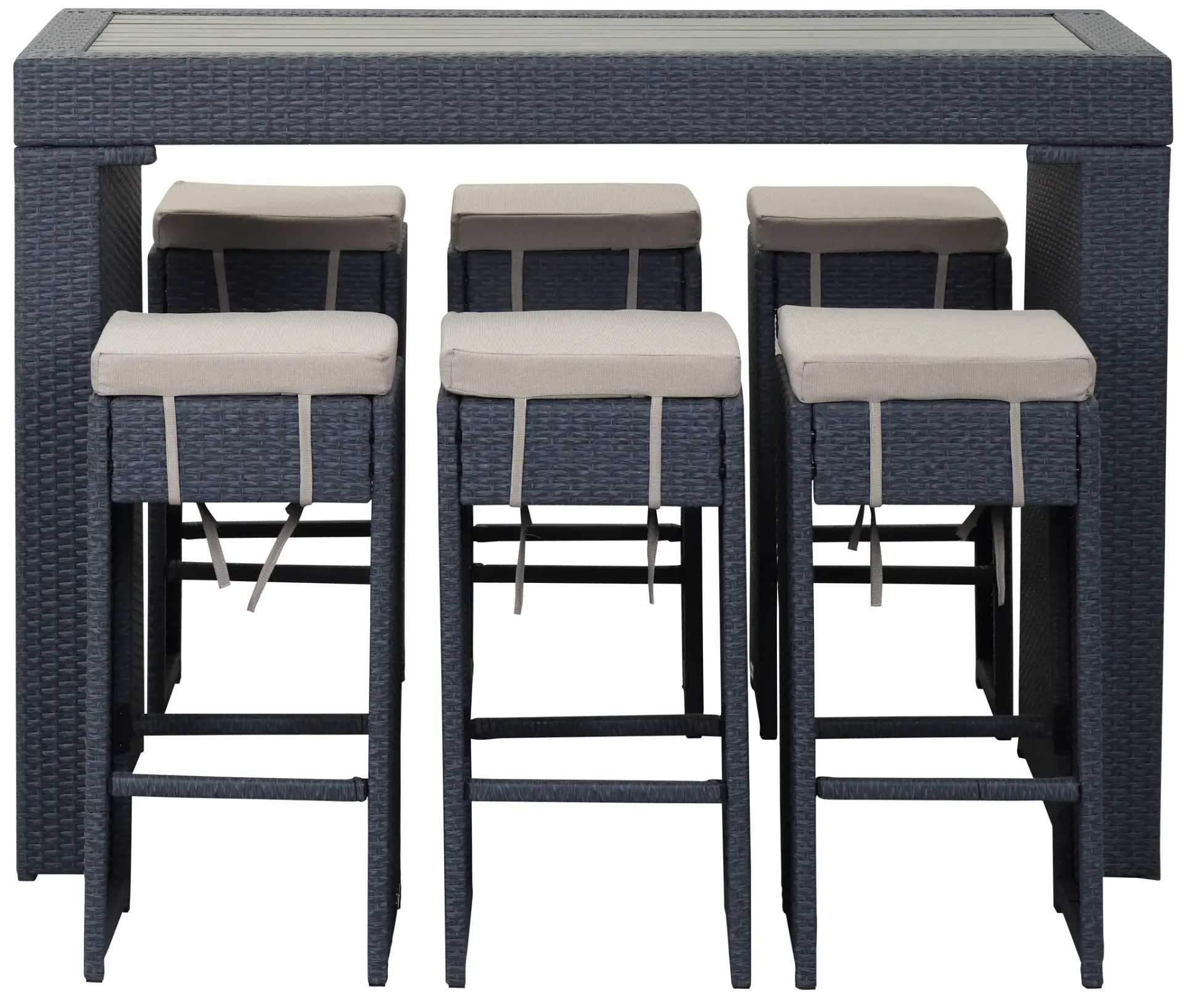 Sanders Seven-Piece Outdoor Bar Set