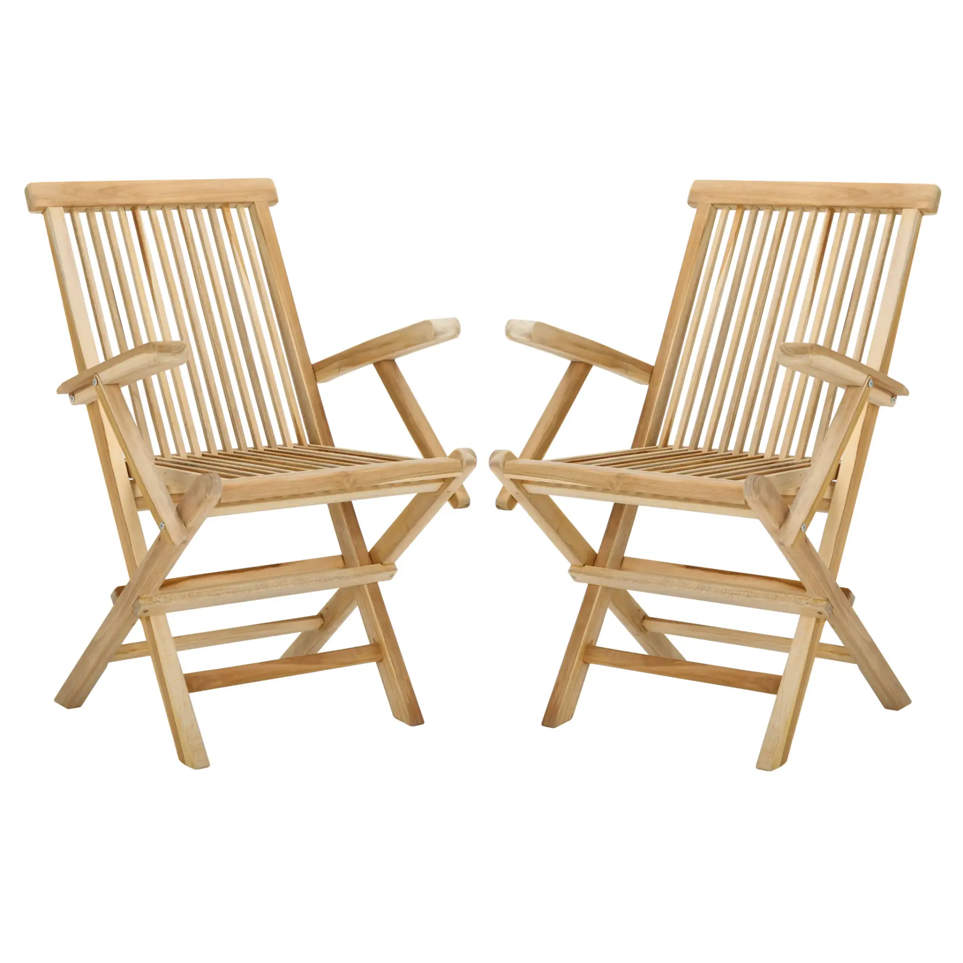 Marcus Teak Folding Arm Chair (Set of 2)