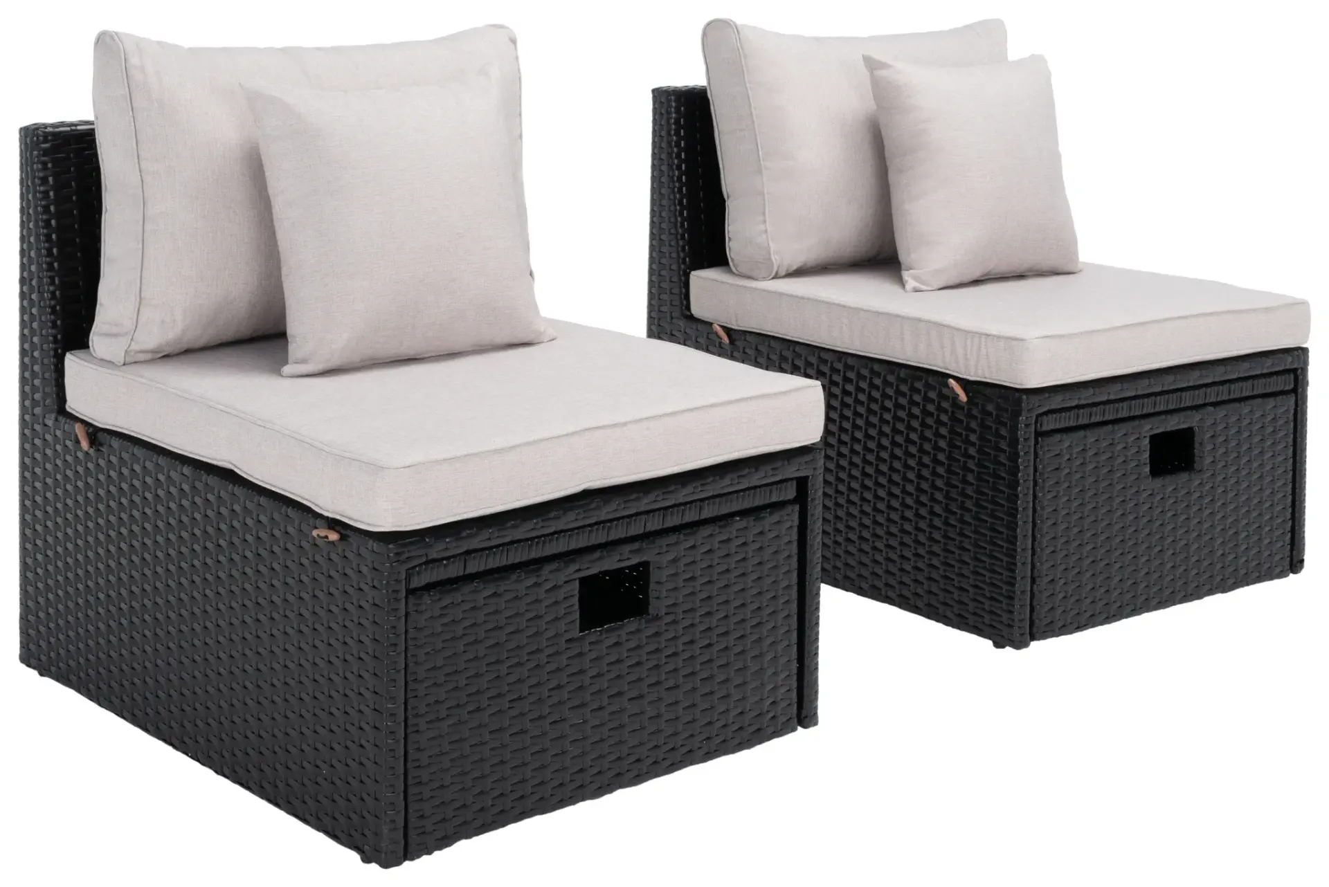 Pramla Outdoor Settee With Ottoman