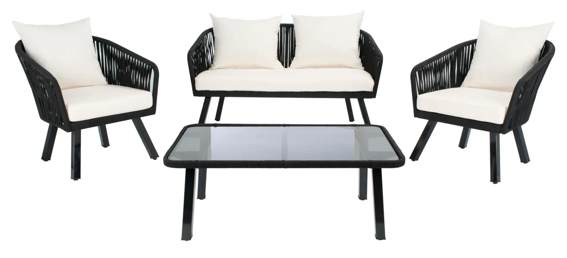 Jorda Four-Piece Rope Living Set