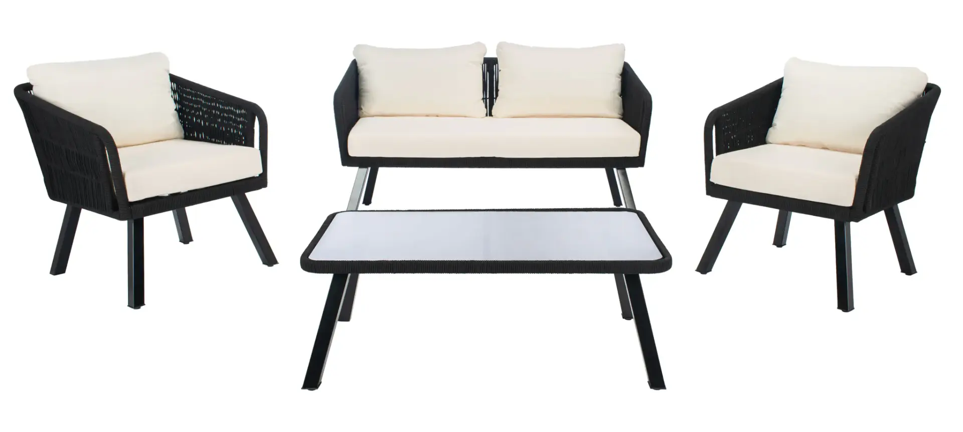 Kerson Four-Piece Rope Living Set