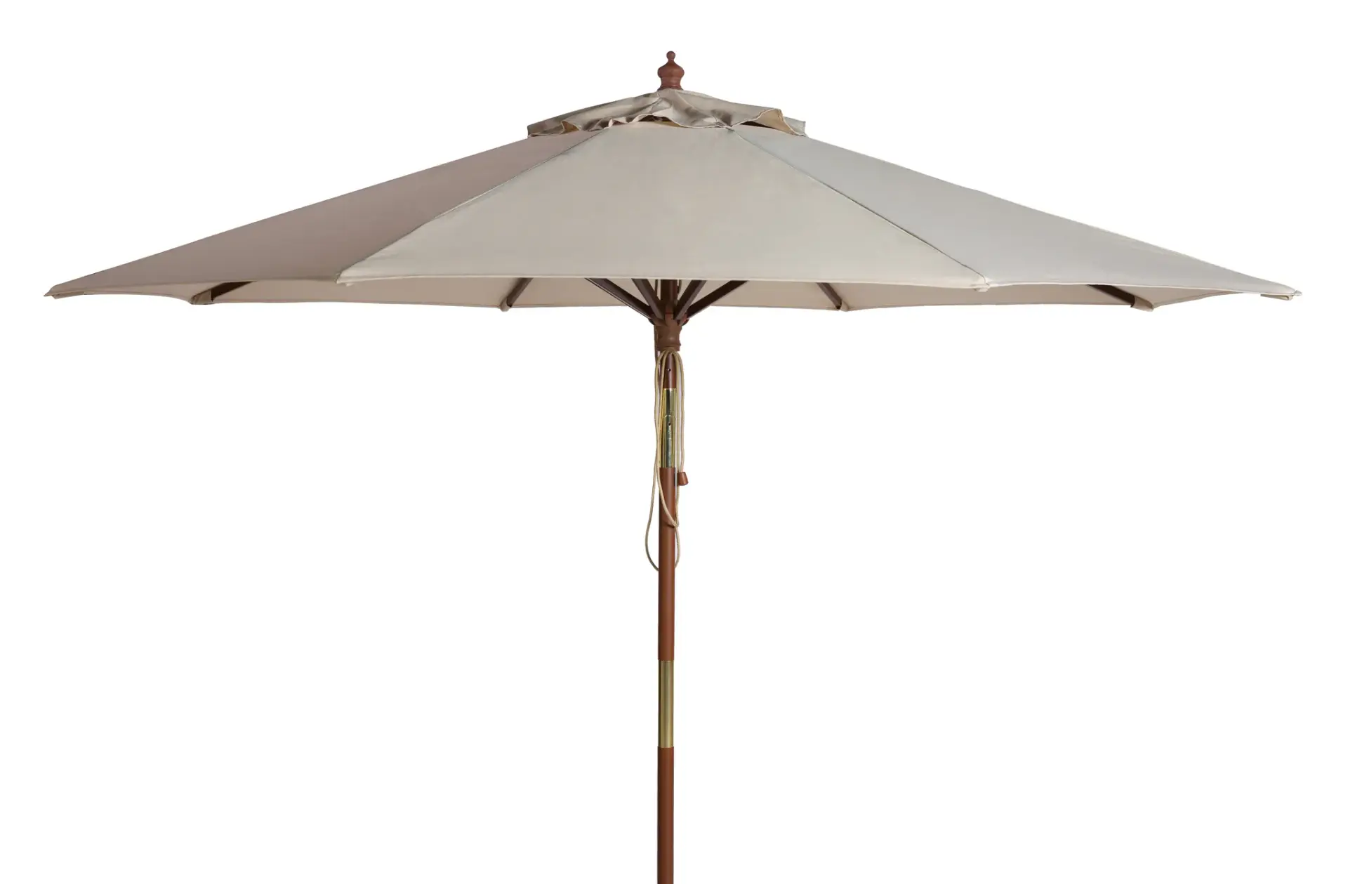 Cannes 9-Foot Wood Crank Umbrella
